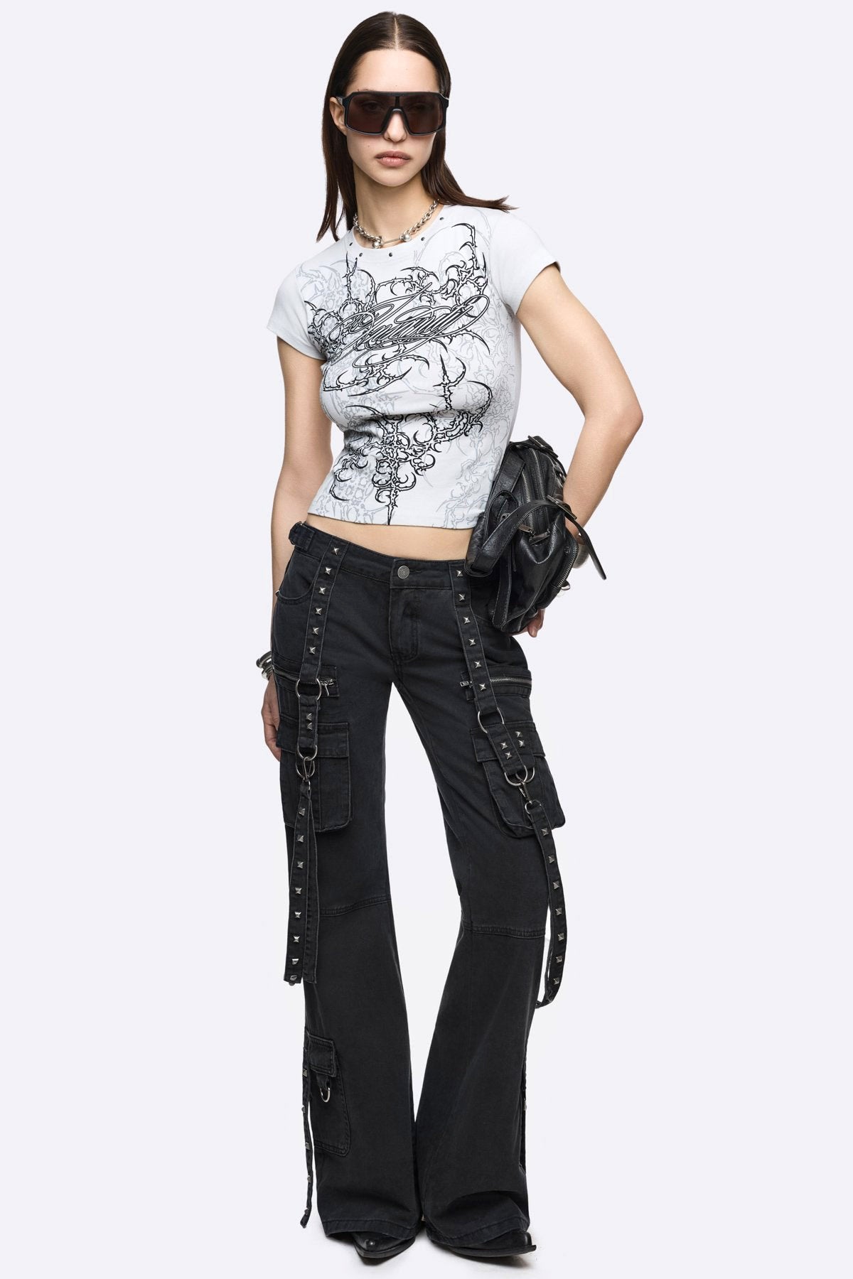 Bruise Flared Jeans - Black