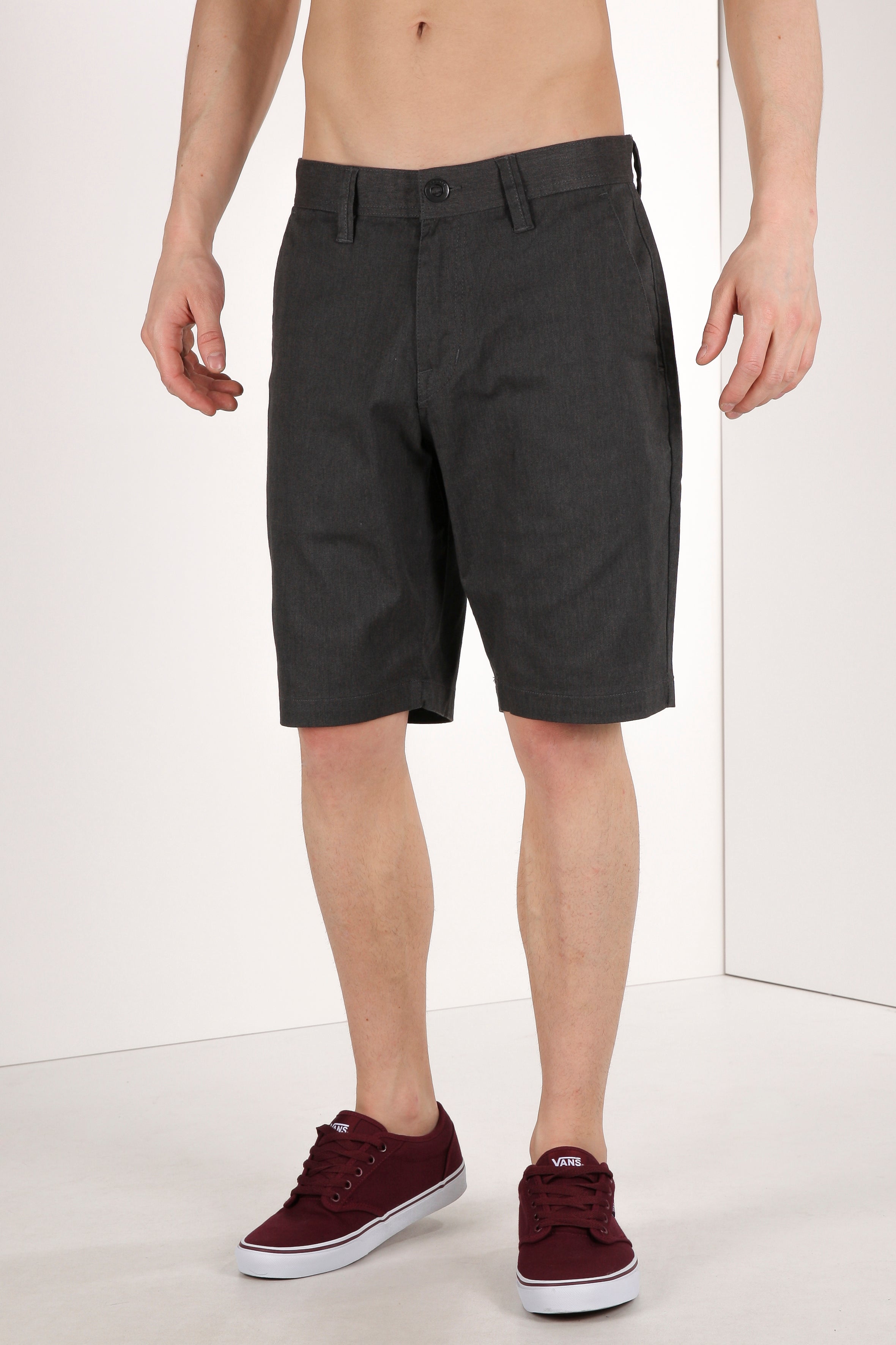 Chino shorts - dark gray mottled