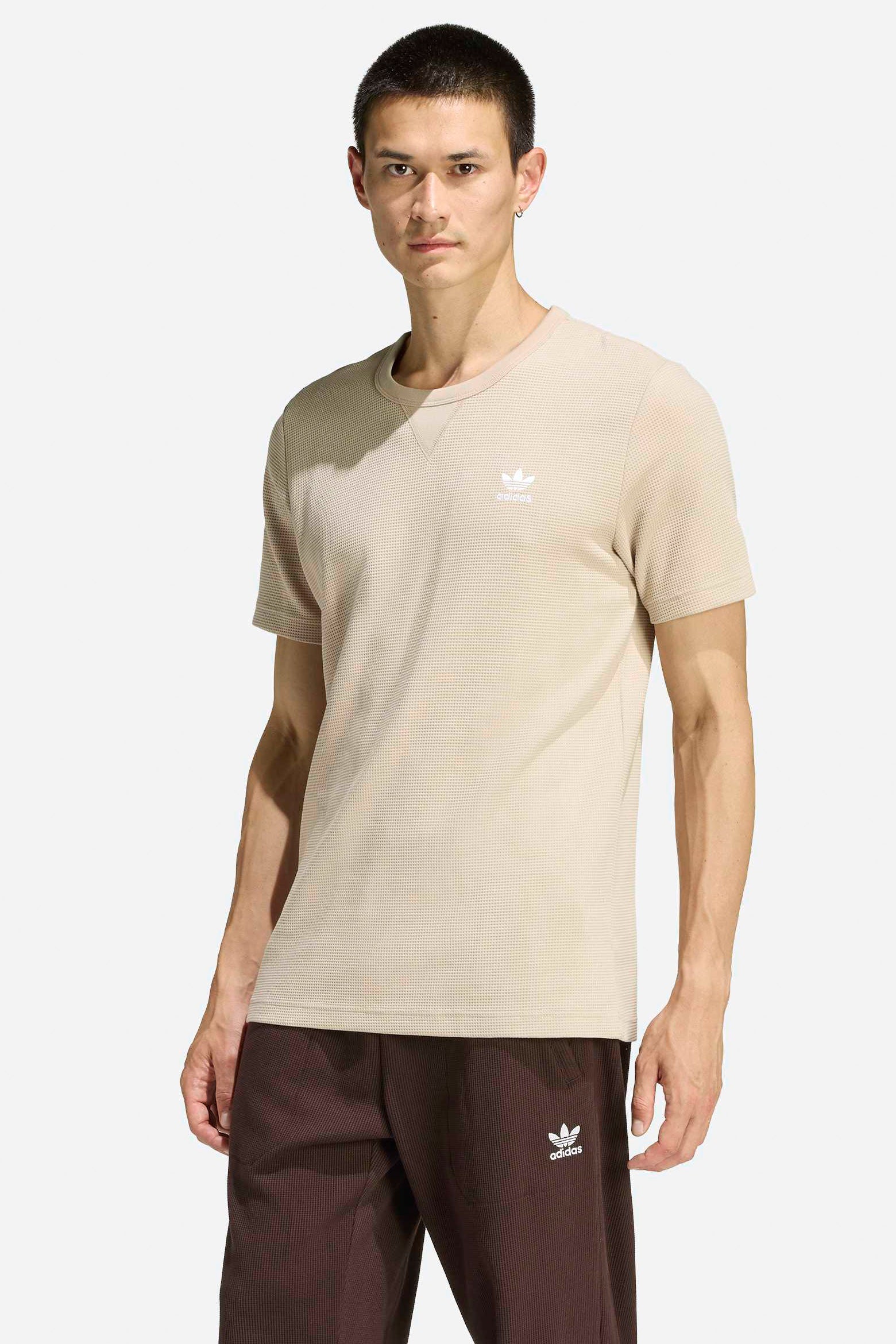 T-Shirt aus Waffelstoff - Stone Khaki