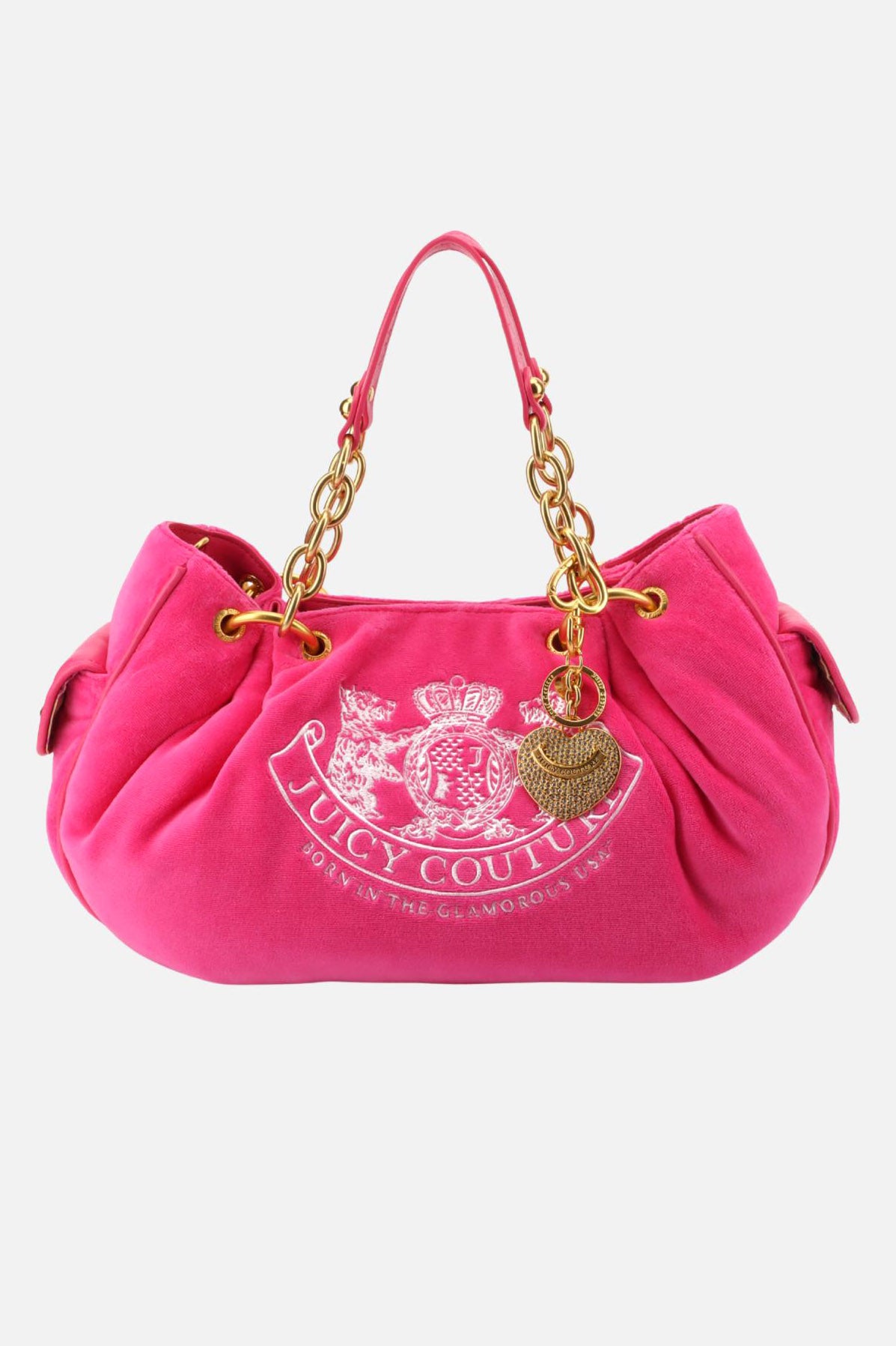Crest sac à main en velours - Pink Yarrow