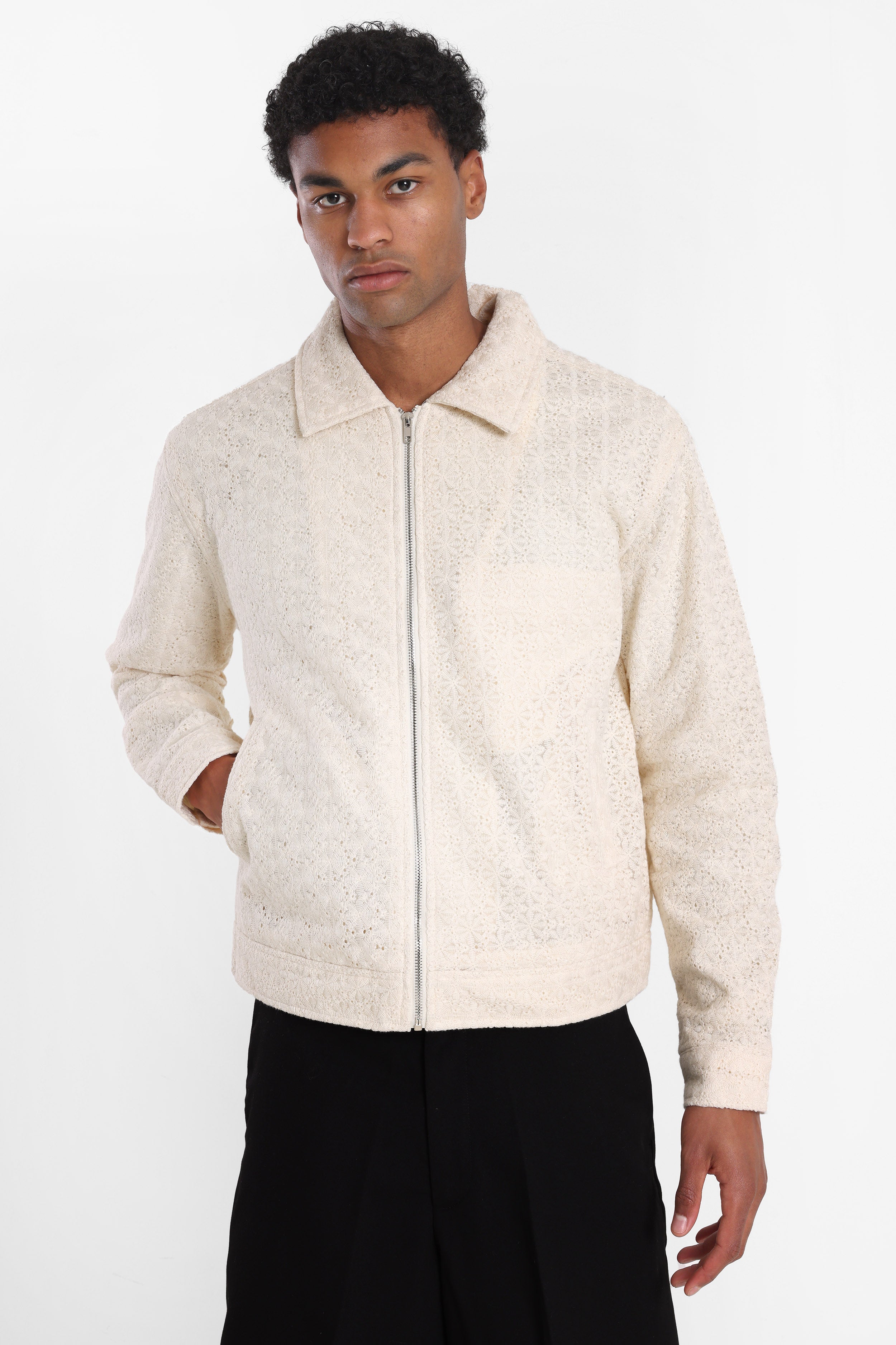 Leichte Häkeljacke - Cream