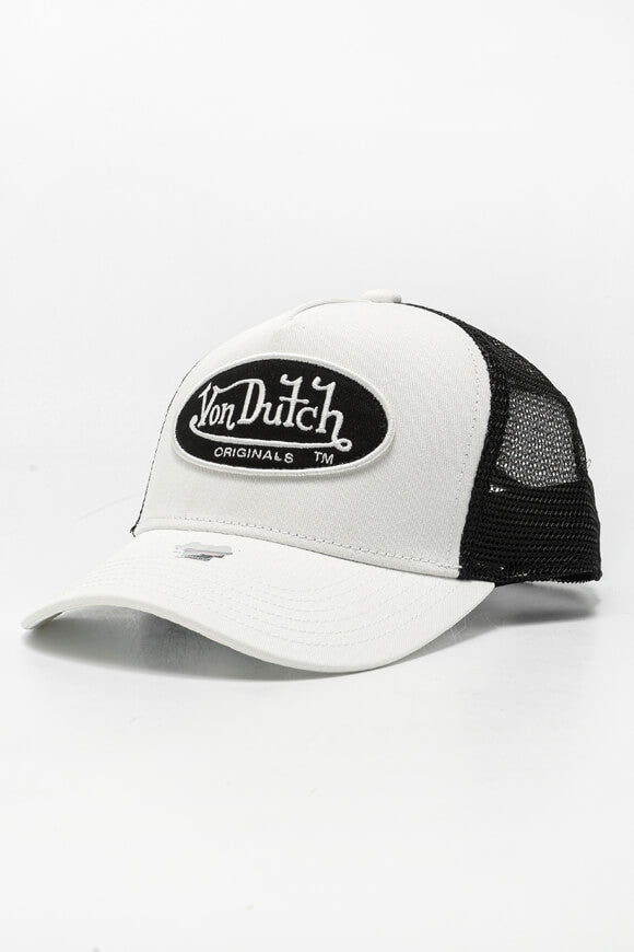 Boston Trucker Cap / Snapback - White + Black