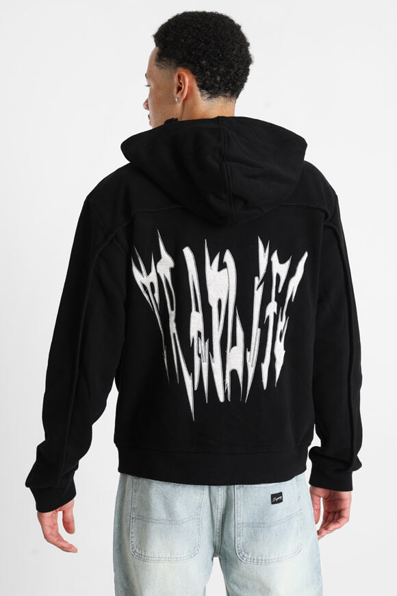 Kapuzensweatjacke - Schwarz