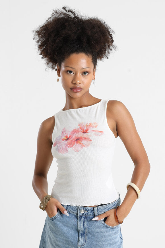 Canotta a coste - Offwhite