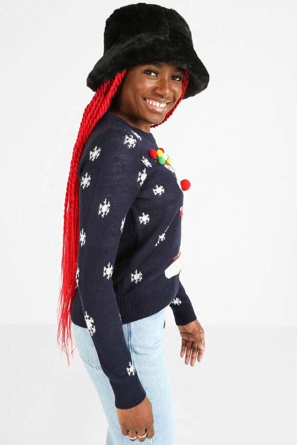 Christmas knitted sweater - Navy Blazer