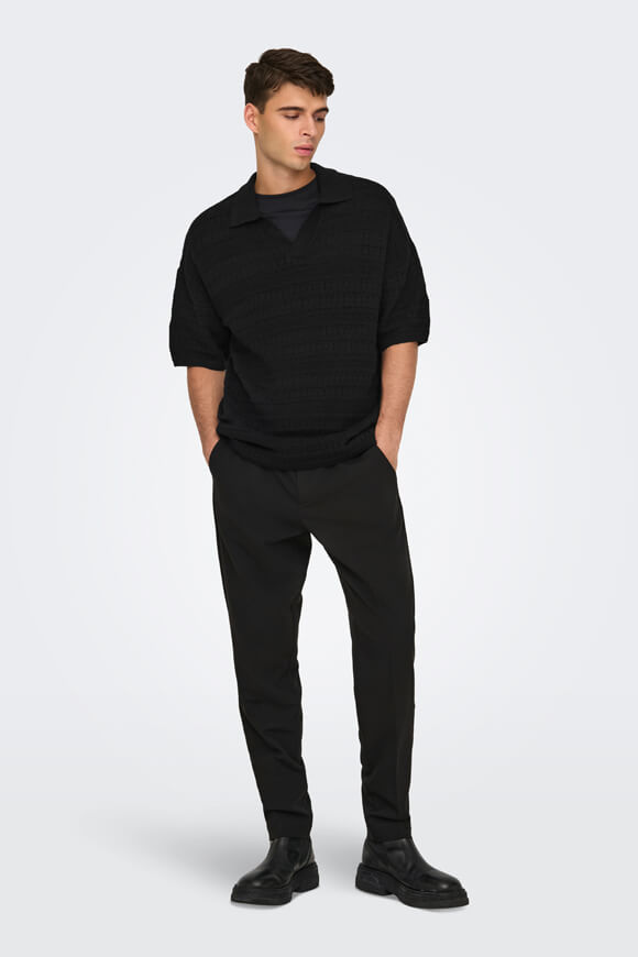 Polo Grayson in maglia - Black