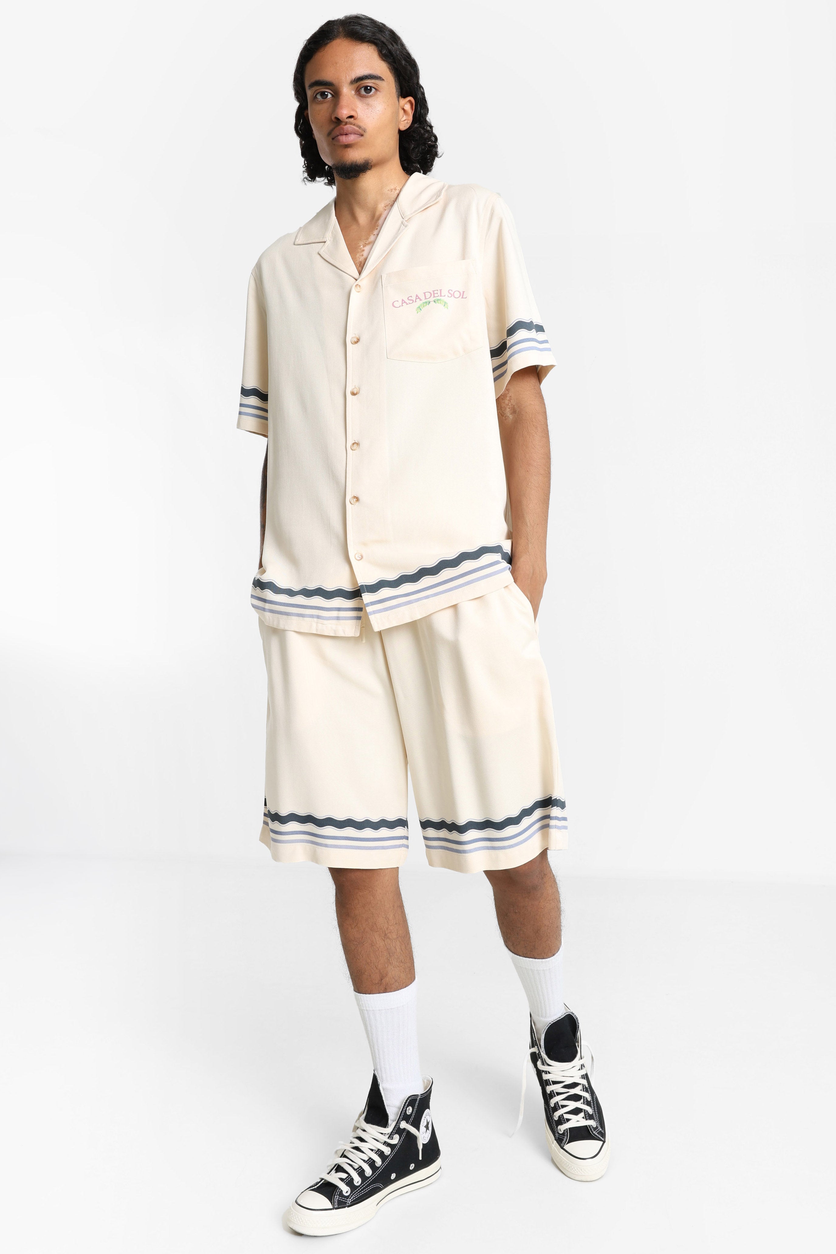 Short en tissu - Beige