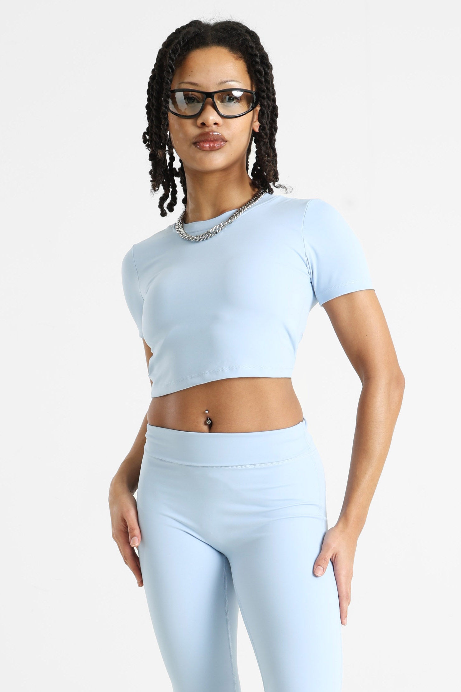 Crop T-Shirt - Sky Blue