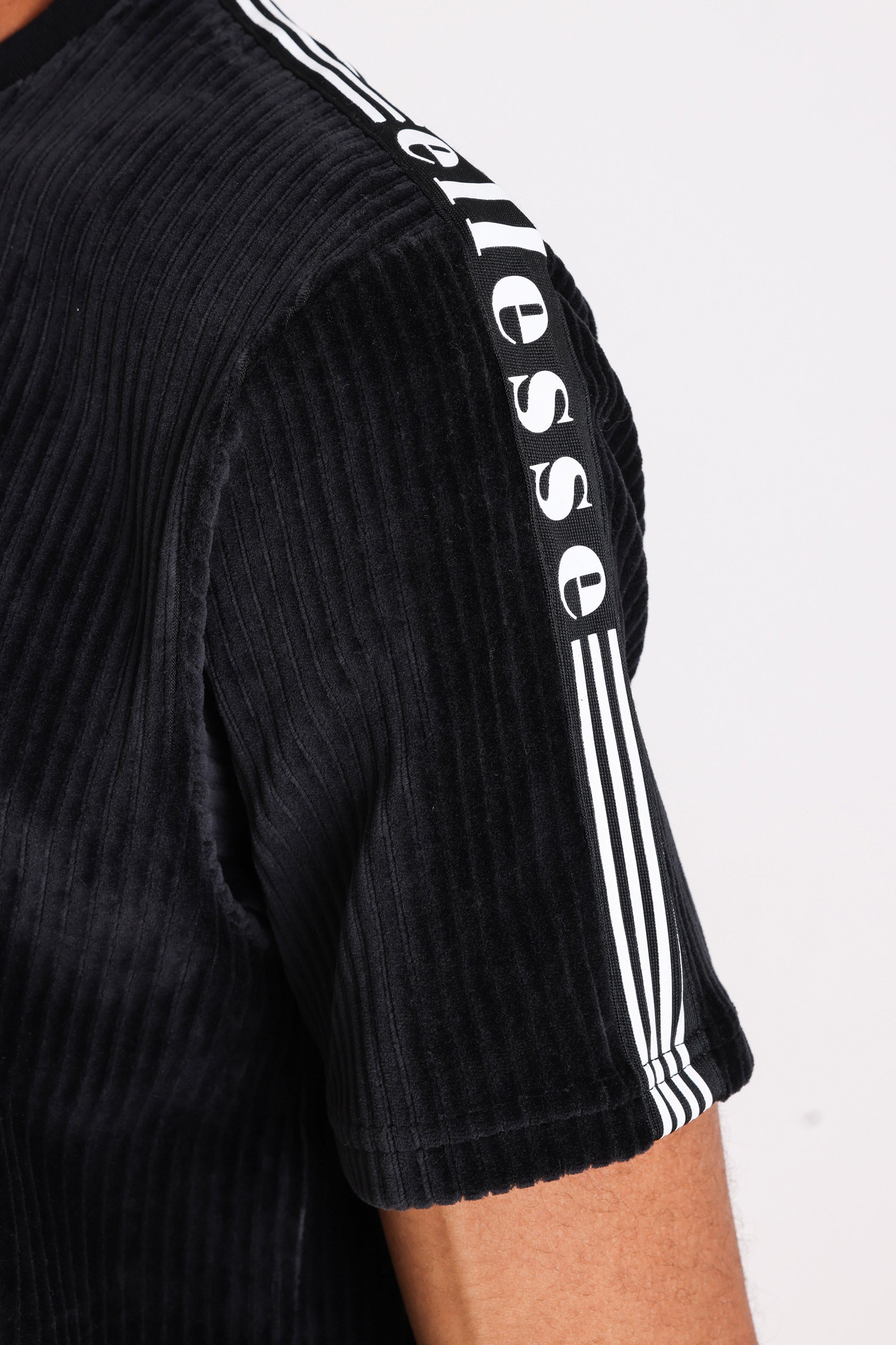 T-shirt Madori in velluto a coste - Black