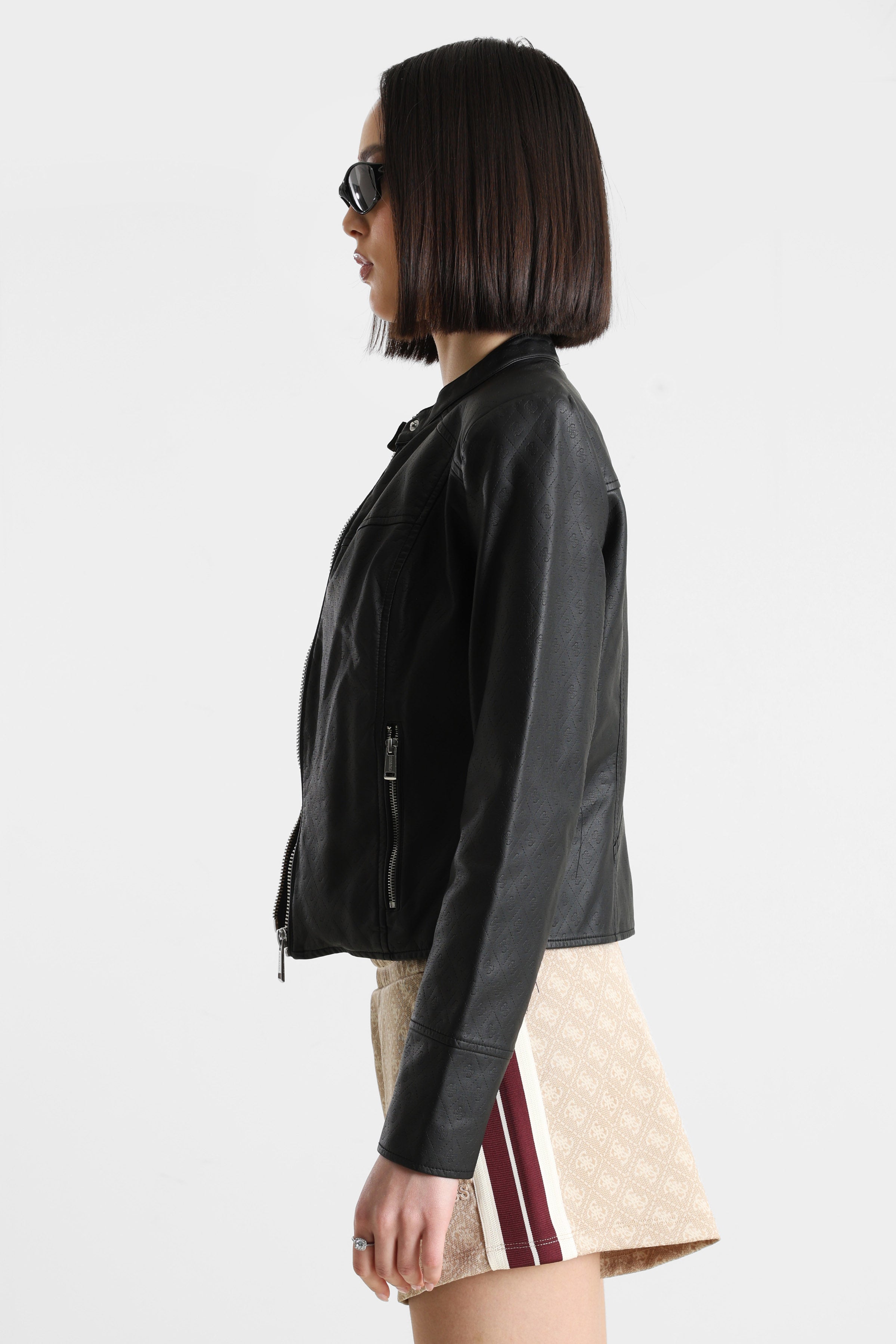 Kunstlederjacke - Black