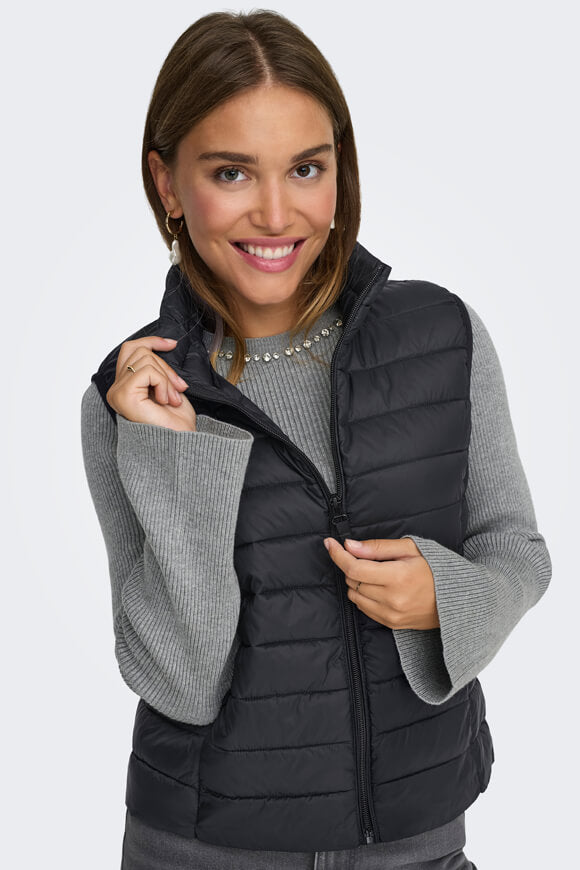 ONLTAHIA gilet matelassé - Black
