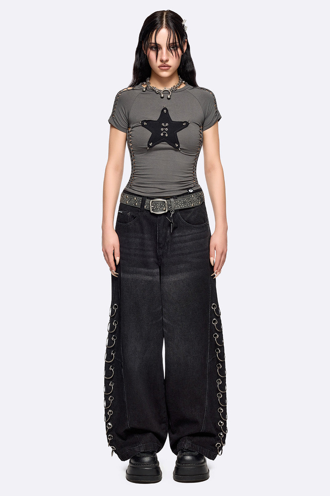 Astrea Crop T-Shirt - Dark Grey