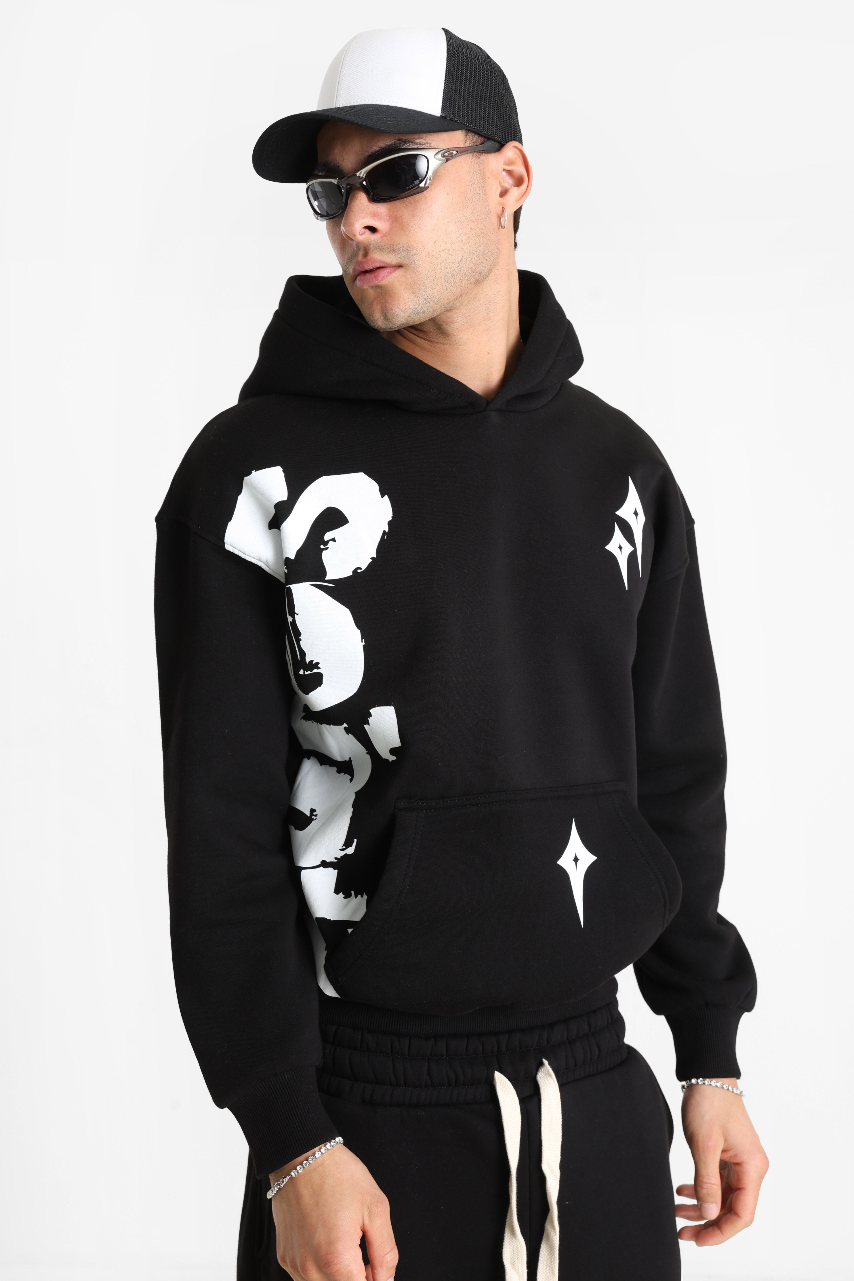 Kapuzensweatshirt - Black