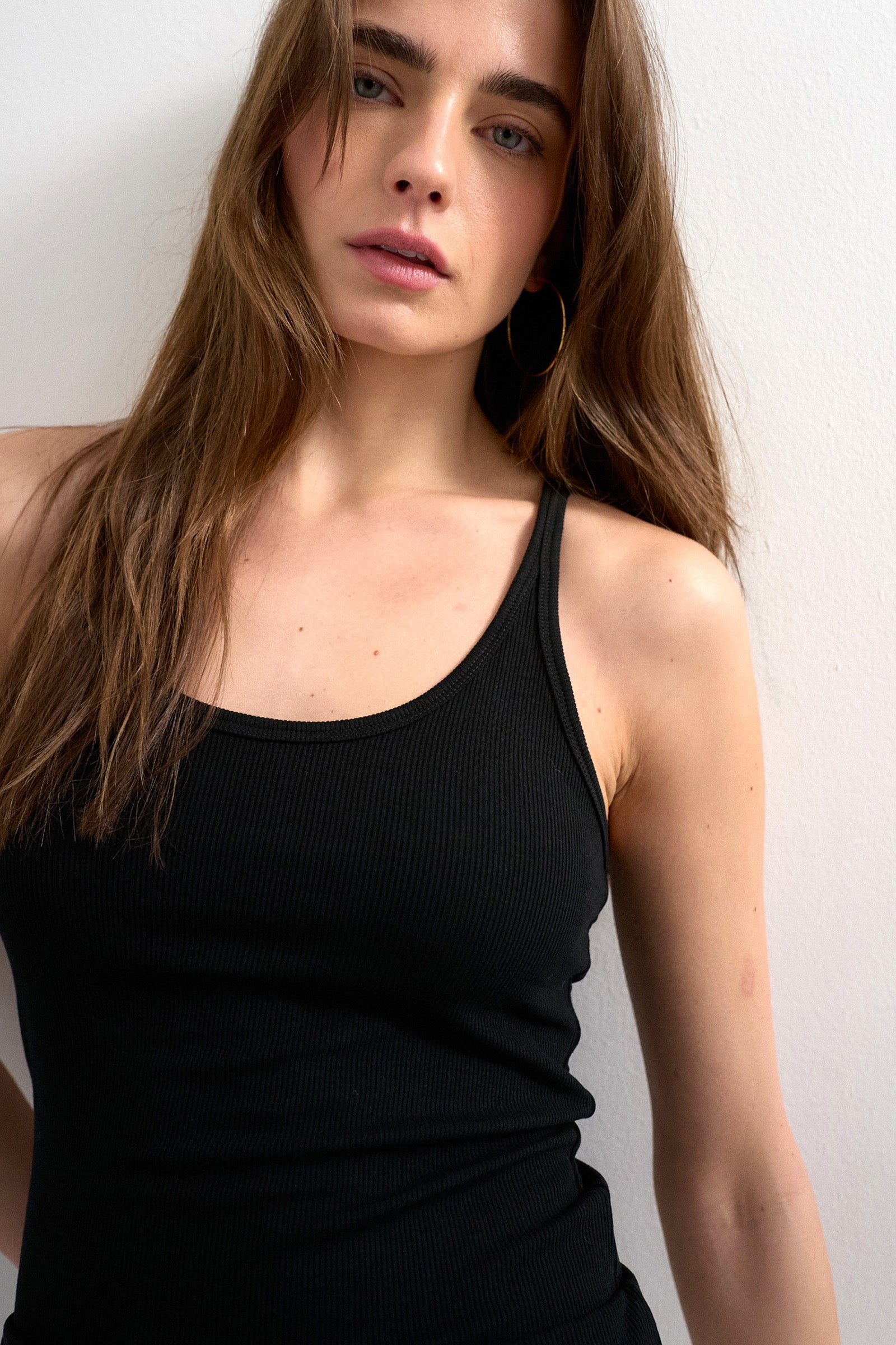 TSHENRI Geripptes Top - Black
