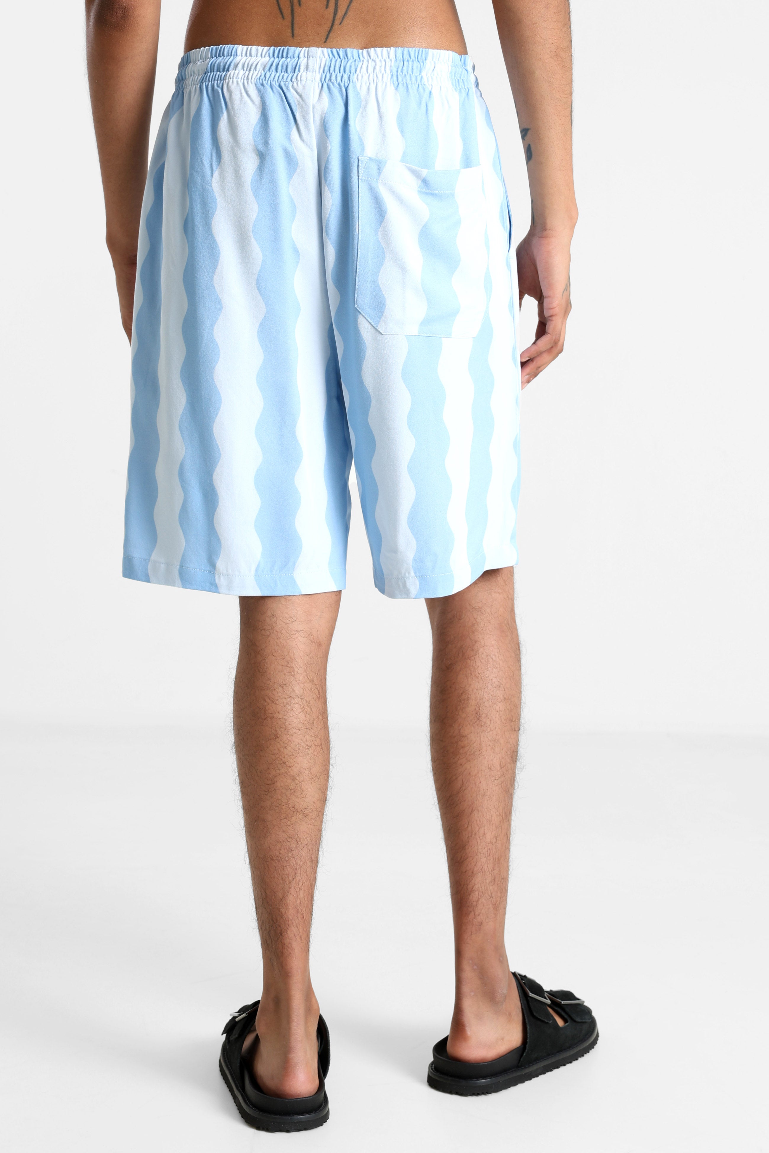 Short en tissu - Bleu clair