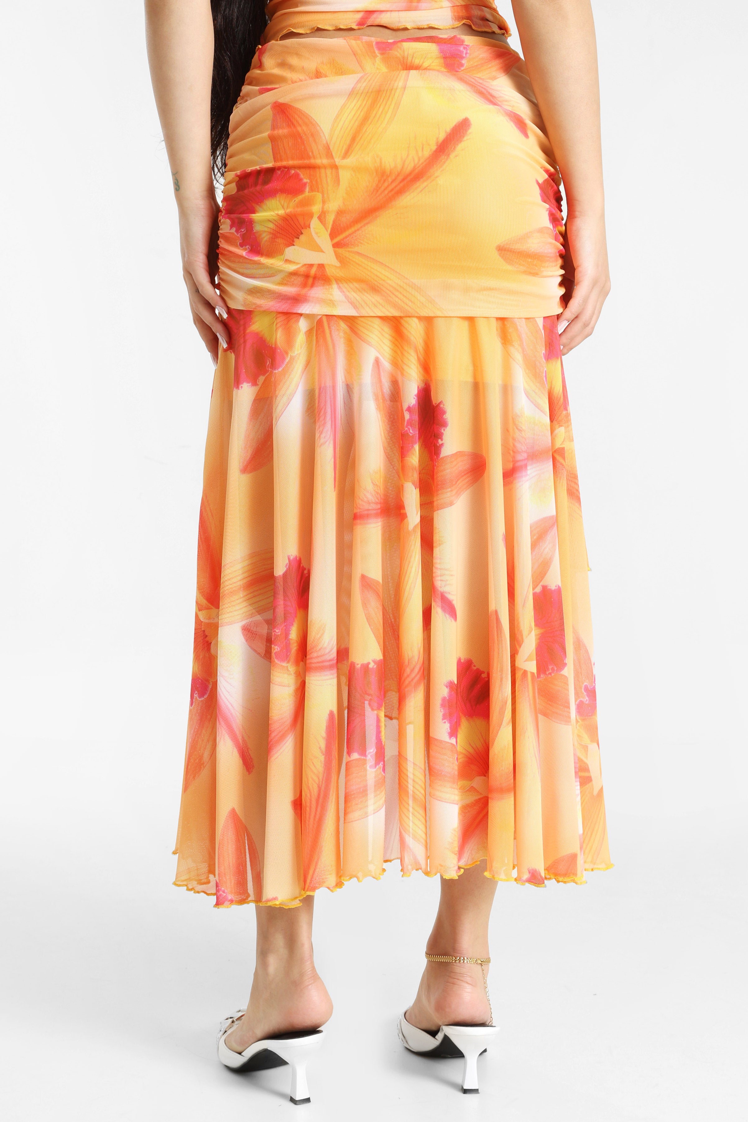 Mesh Midirock - Orange