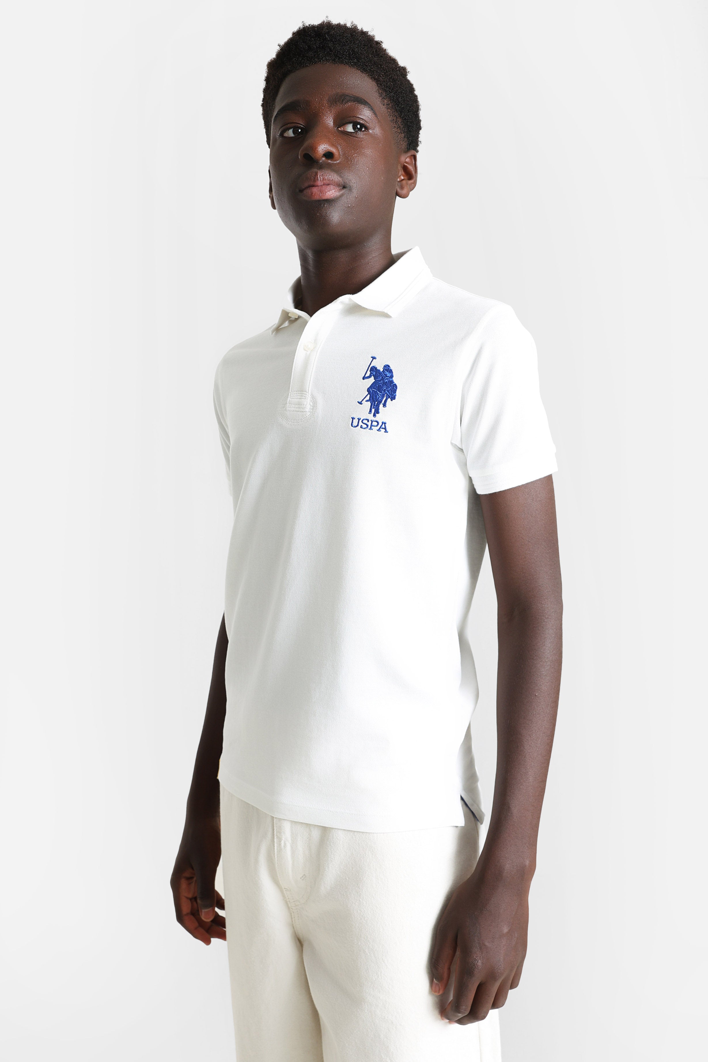 Polo Farid - White + Royal