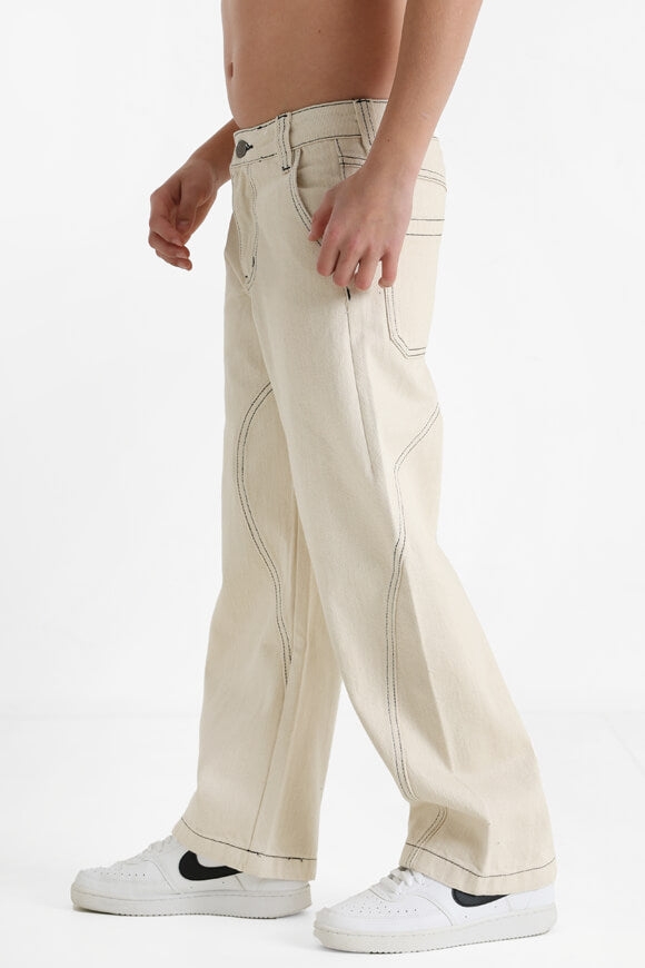 Jeans larghi - crema