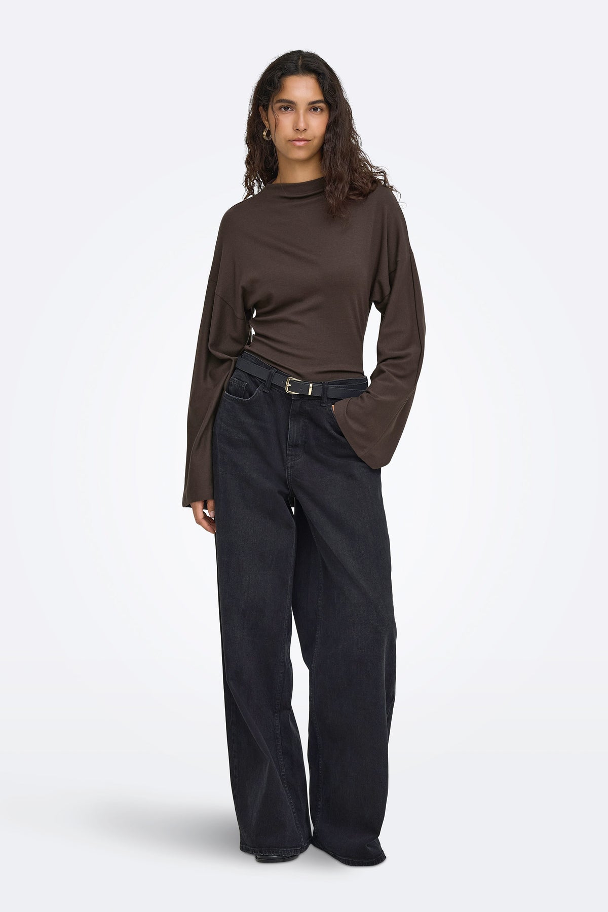 ONLESTRID long-sleeve shirt - Coffee Bean
