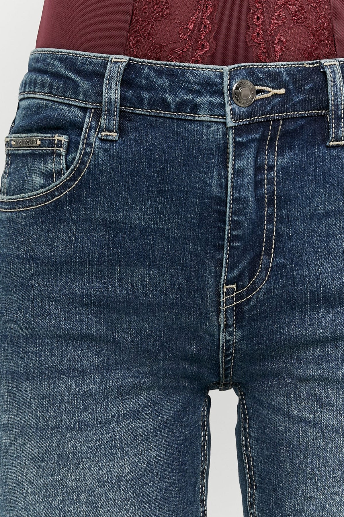 Jeans a gamba leggermente svasata - Blue Medium Used