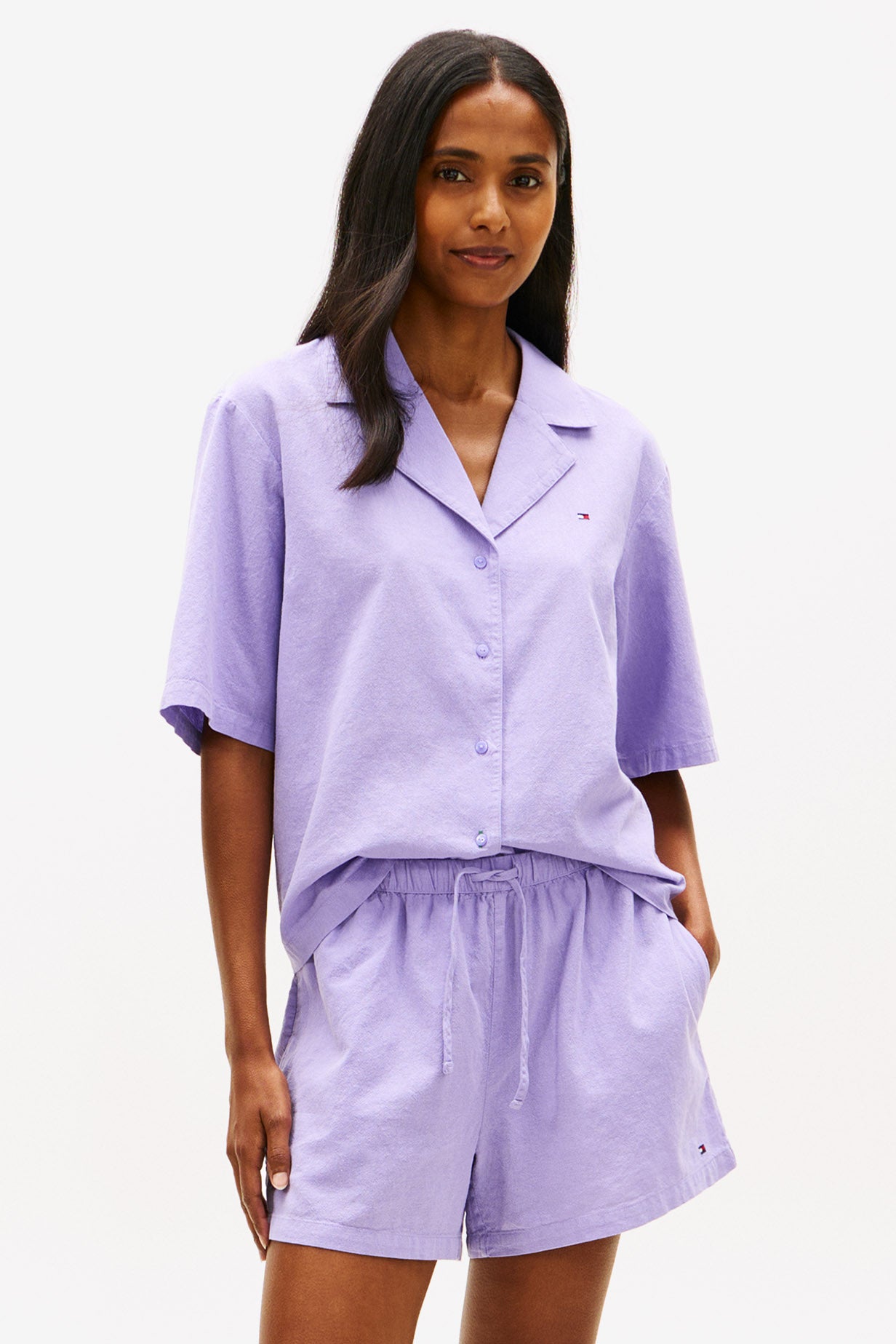 Leinenhemd - Purple Quartz