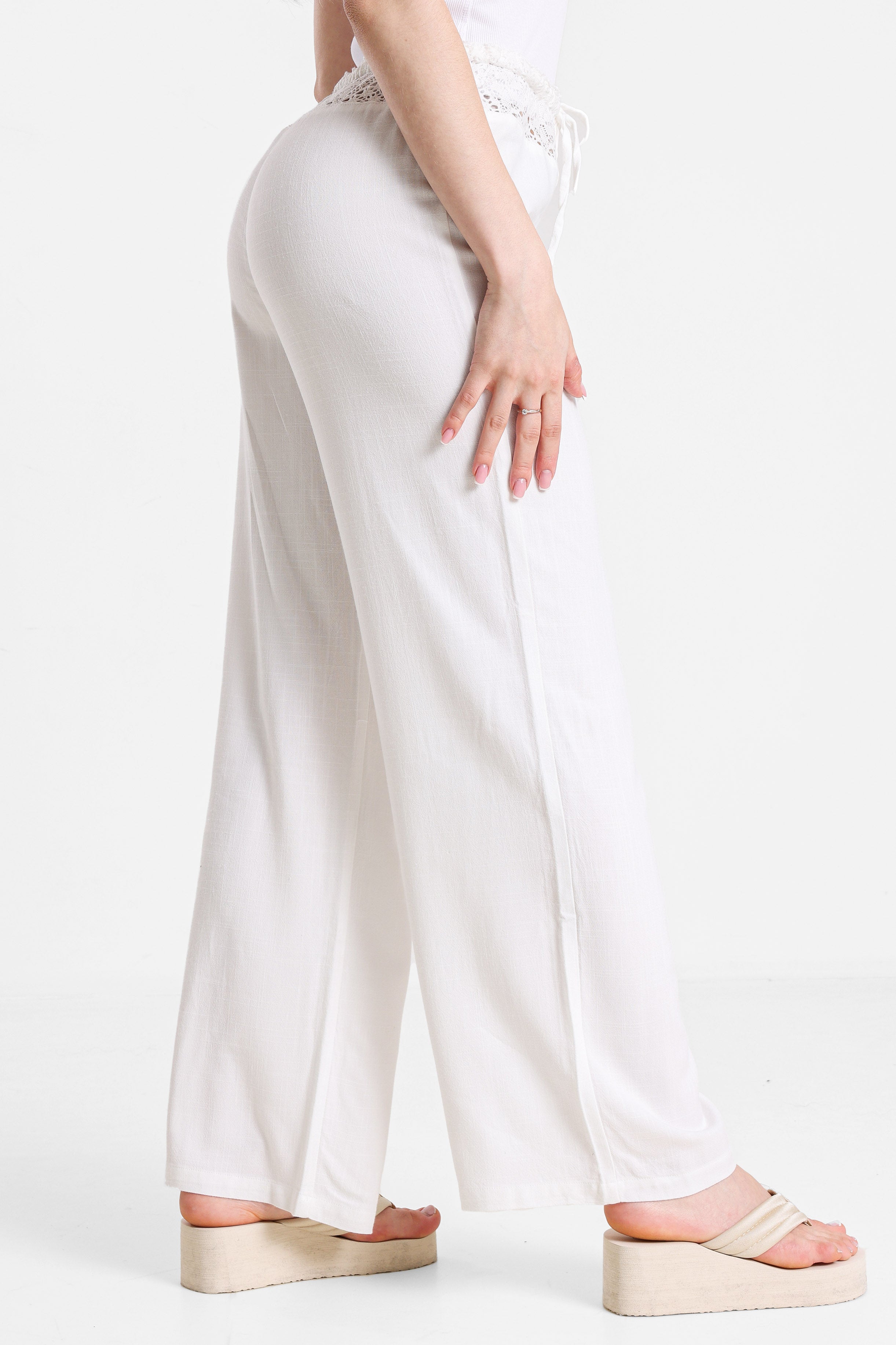 Leinenhose - Offwhite
