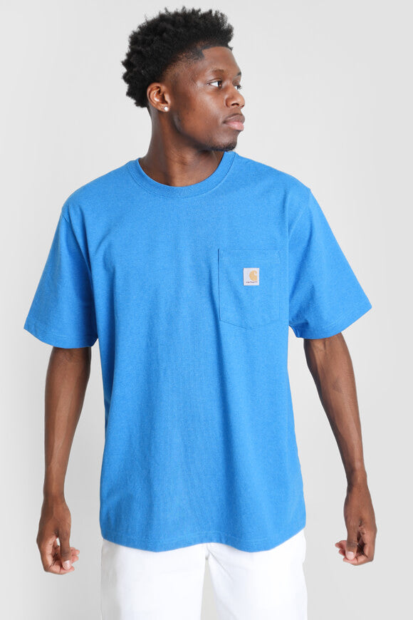 T-shirt Pocket Oversize - Bleu marine Heather