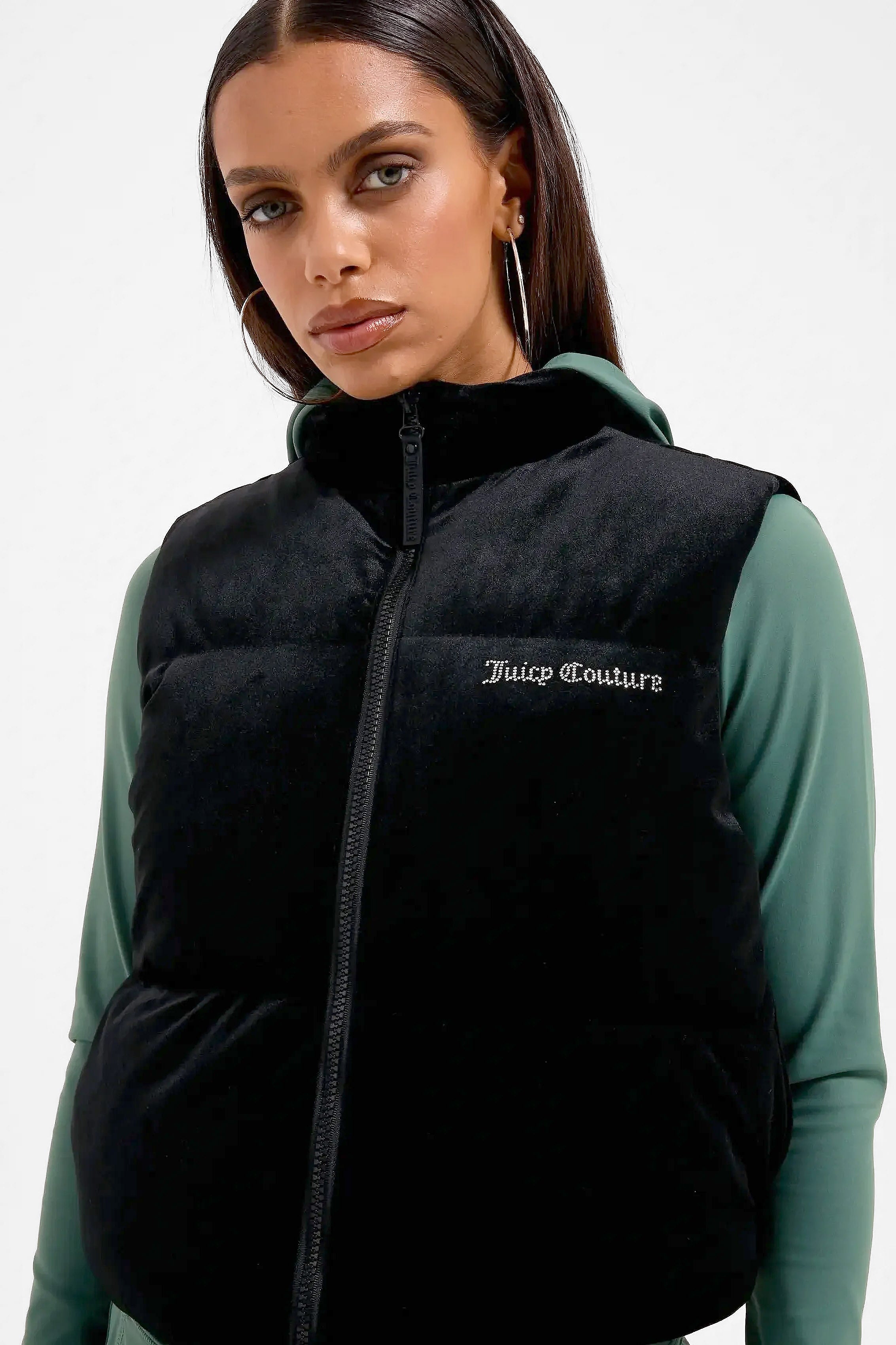 Gilet tampon en velours - Black