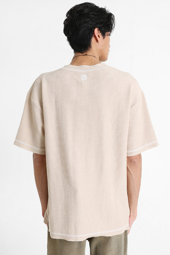 Maglietta strutturata - Beige