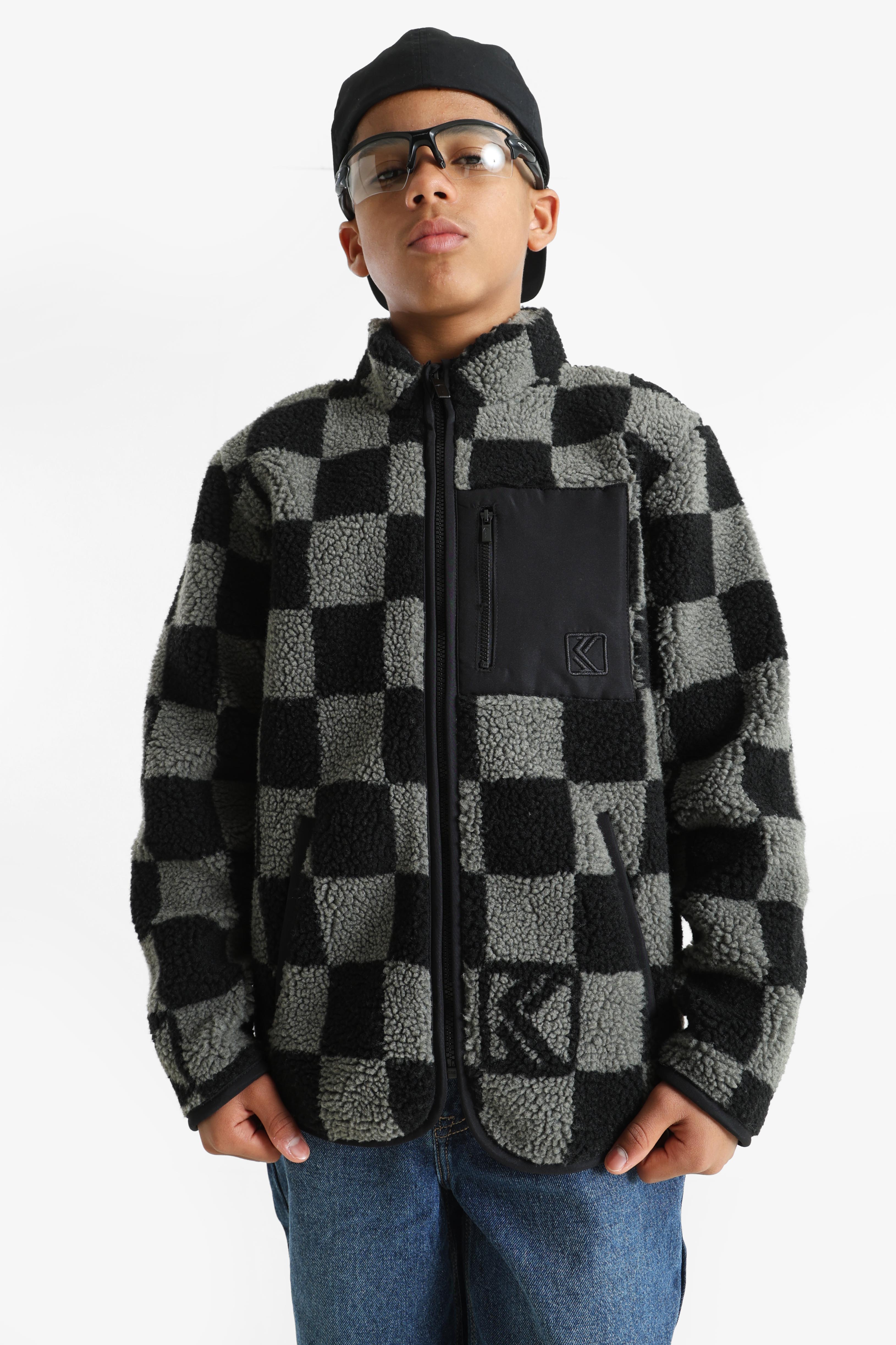 Giacca Teddy - Antracite + Nero