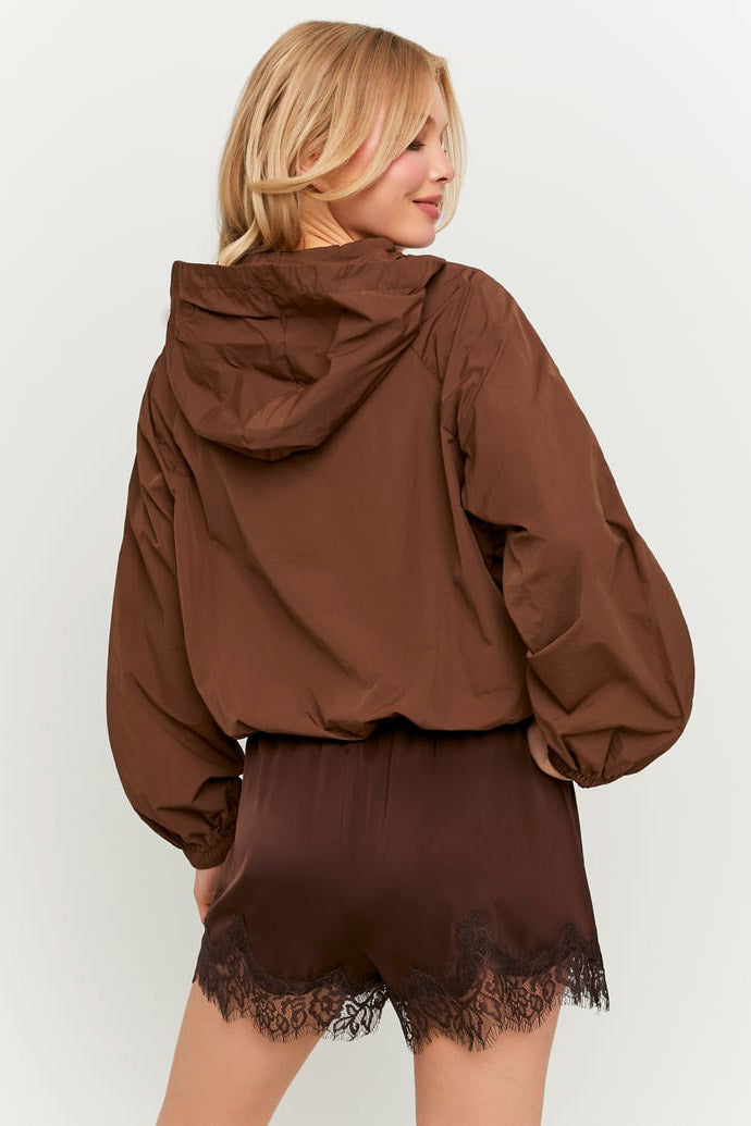 Satin Shorts - Dark Brown