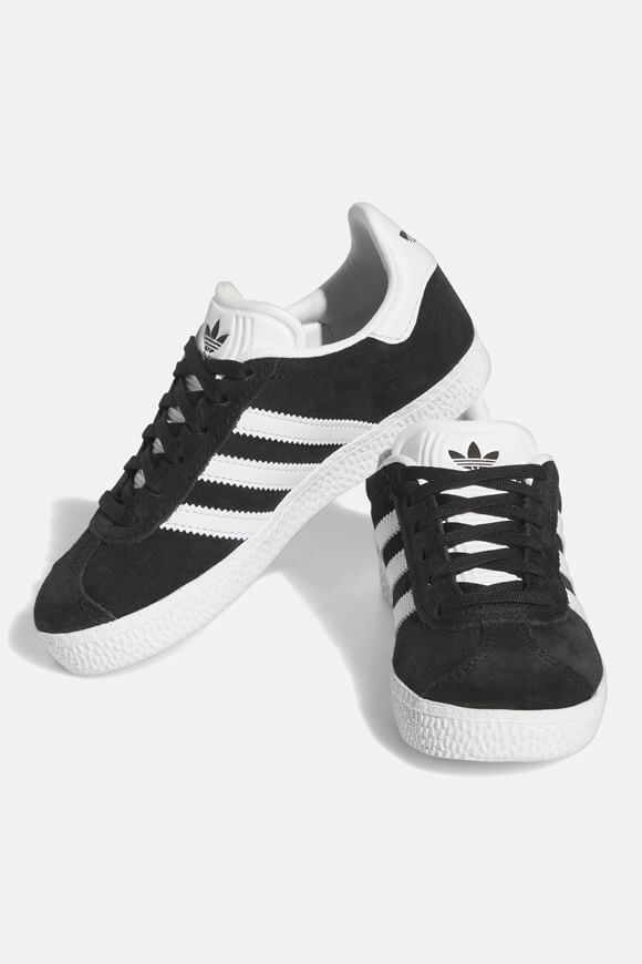 Gazelle Kids Baskets - Core Black + Footwear White + Gold Metallic