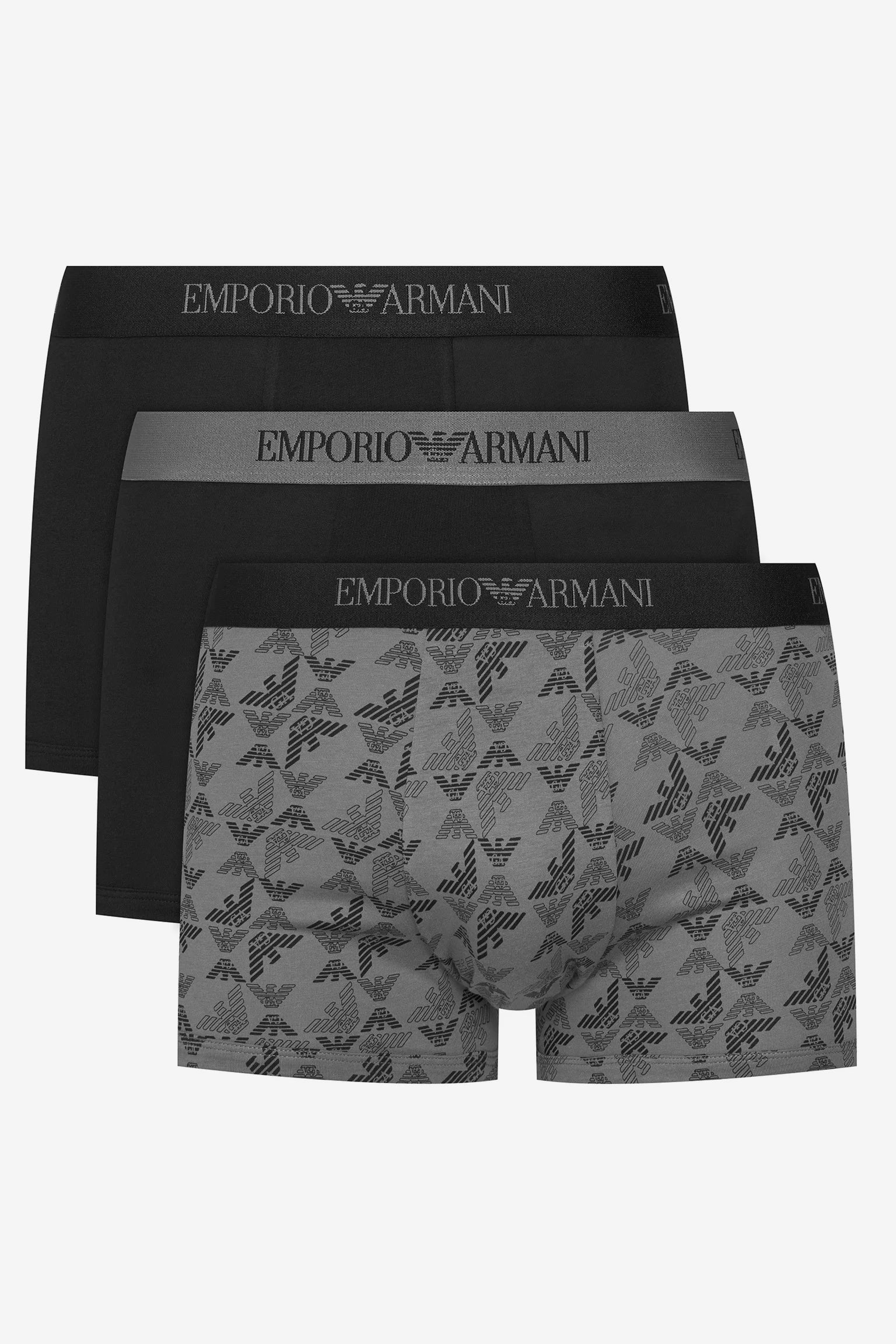 Dreierpack Boxershorts - Black + Dark Grey