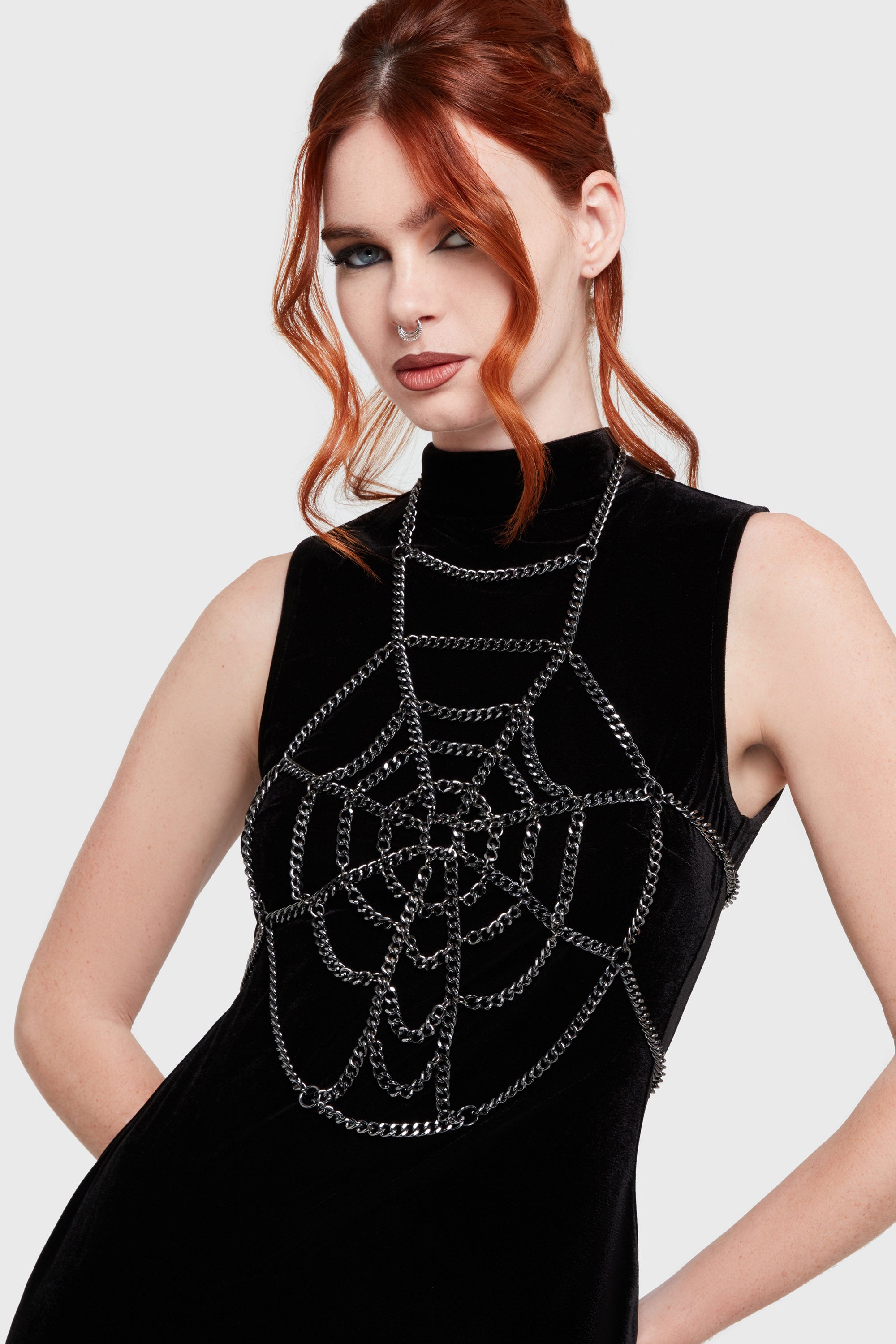 Body Chain - Dark Silver