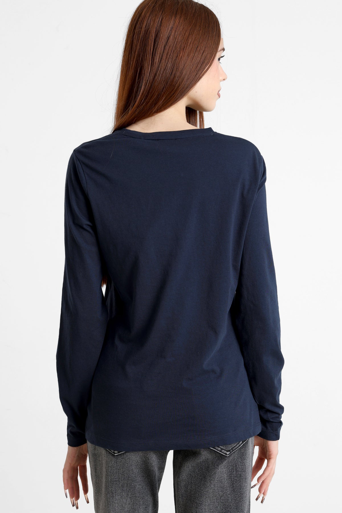 Bess long-sleeve shirt - Navy