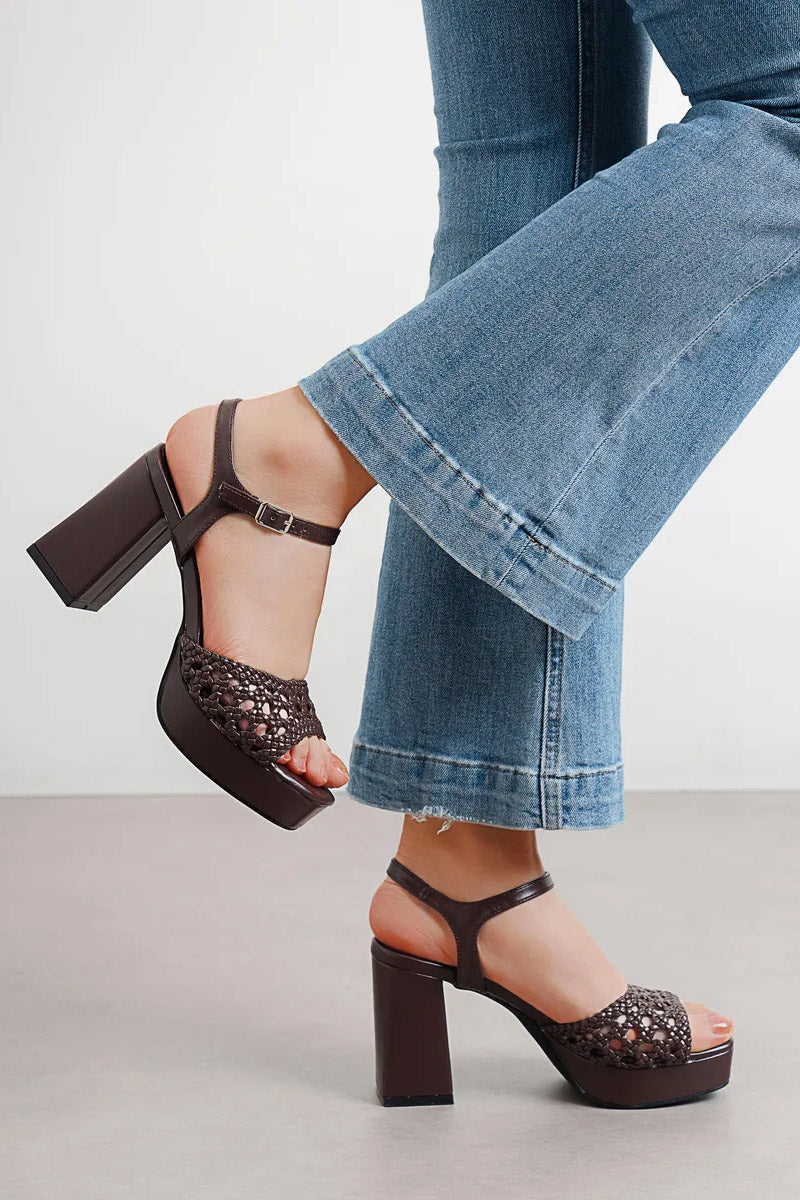 Plateau Sandalen - Dark Brown