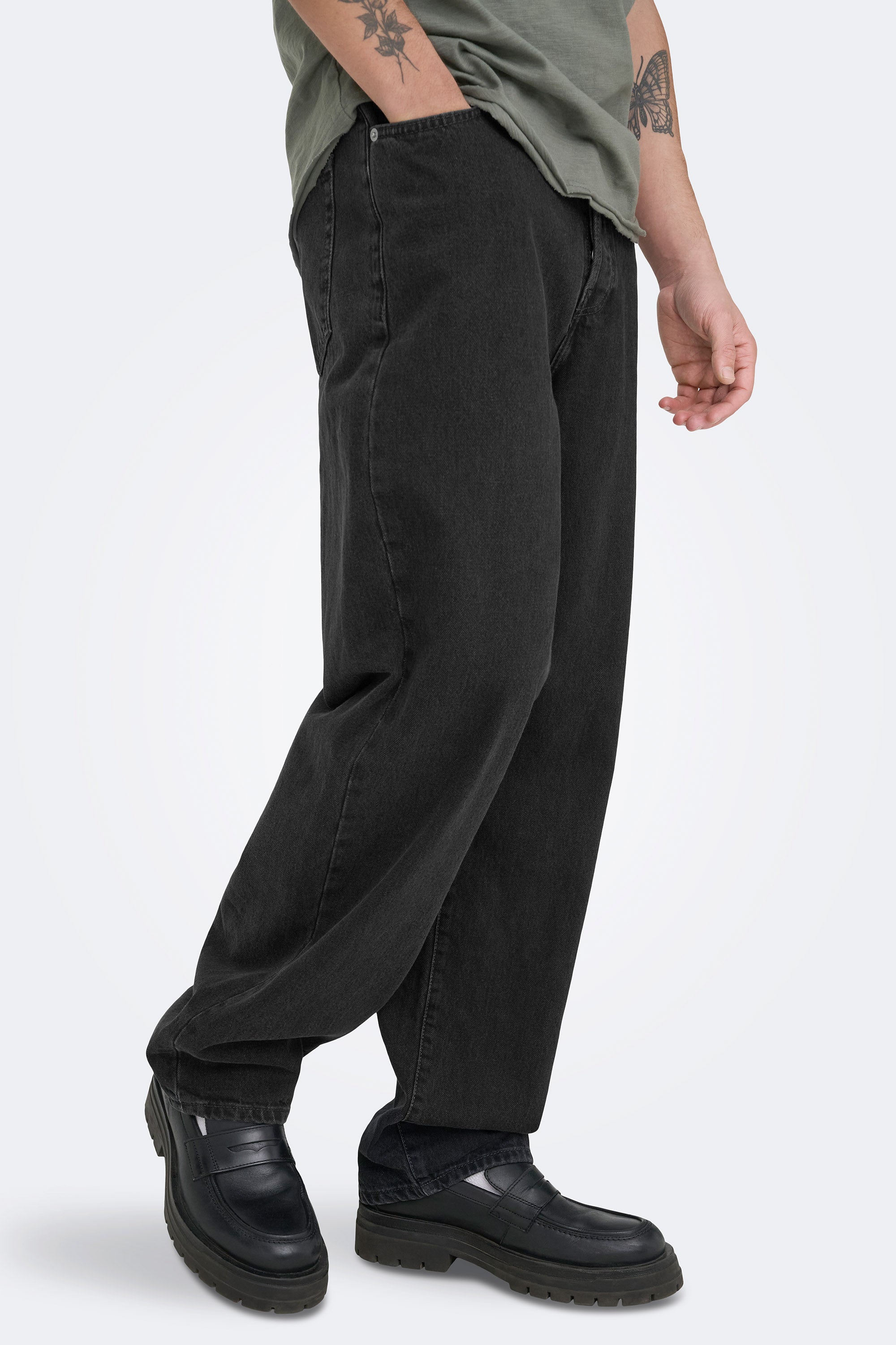 ONSFADE Loose Fit Jeans L32 - Washed Black