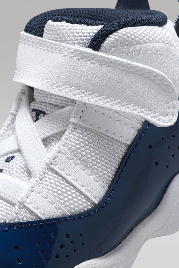 Jordan 6 Rings Baby Sneaker - White + Midnight Navy