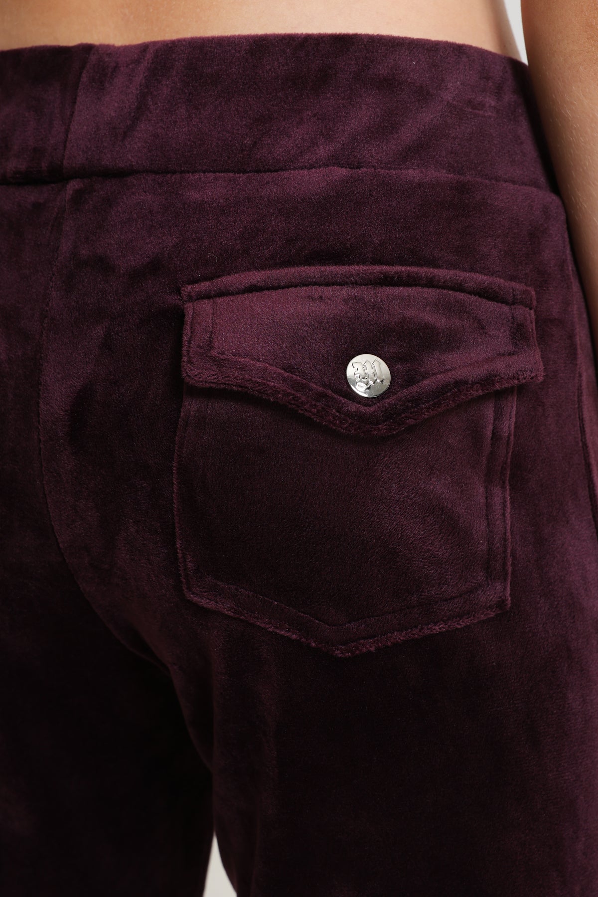 Pantalon flare en velours - Aubergine