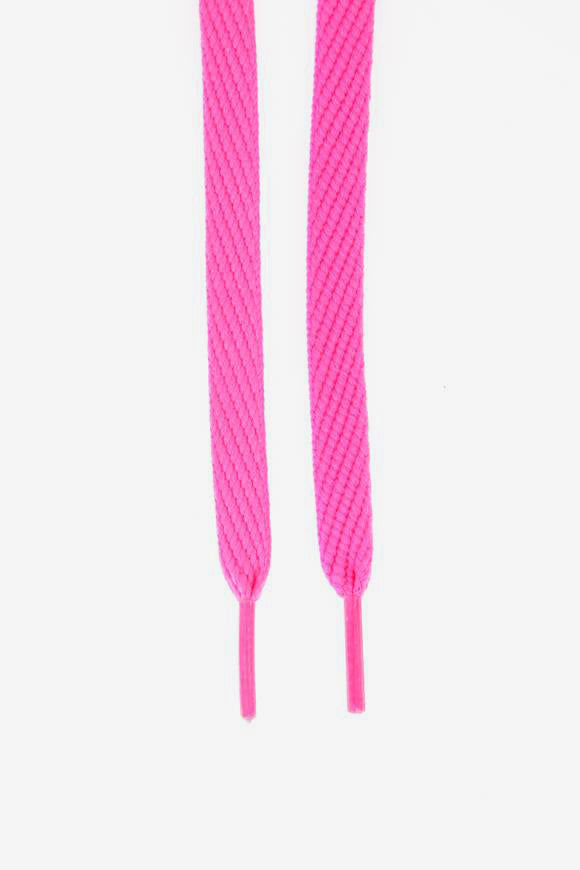 Lacets plats - Rose fluo