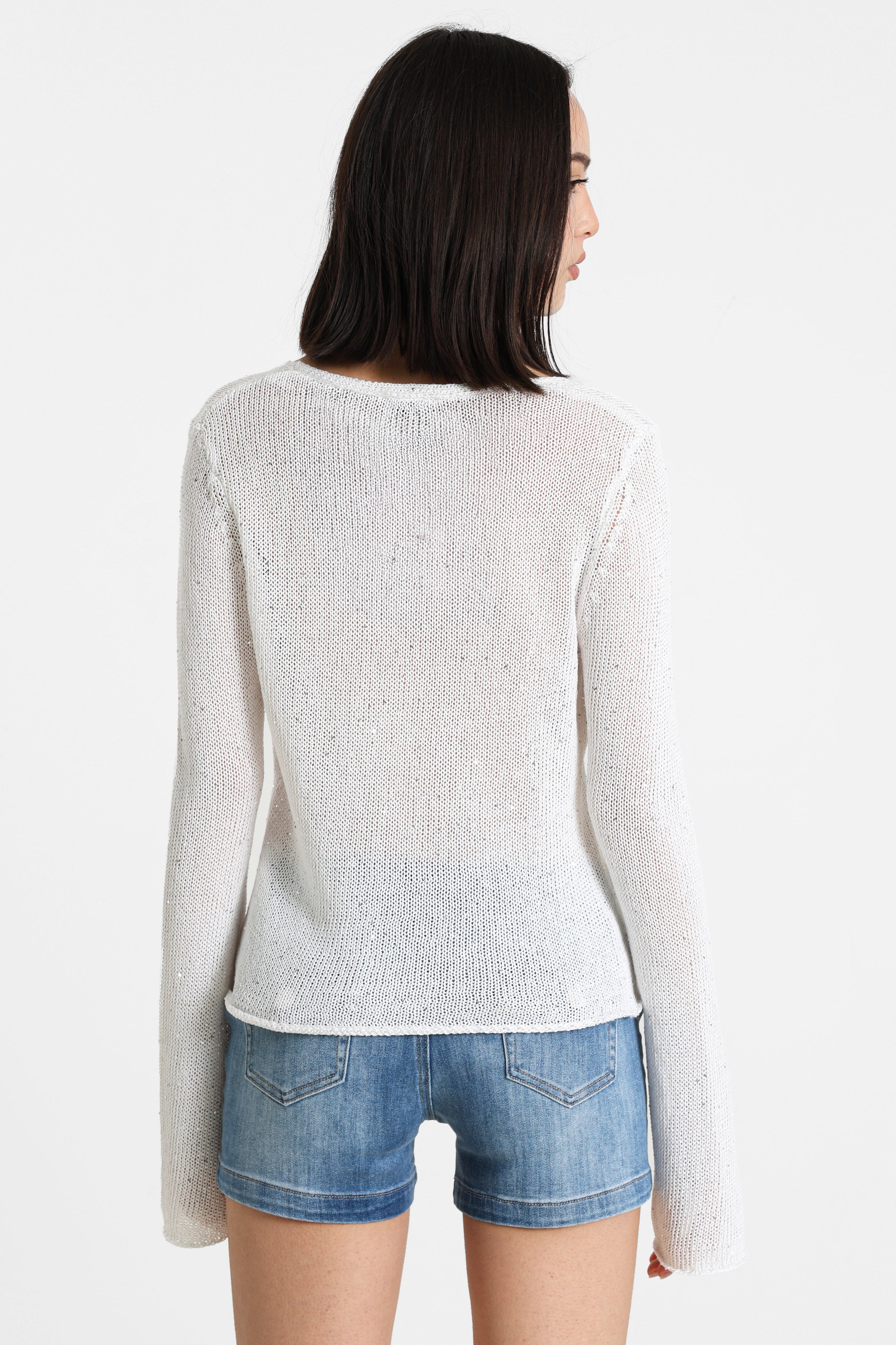 Strickjacke - Weiss