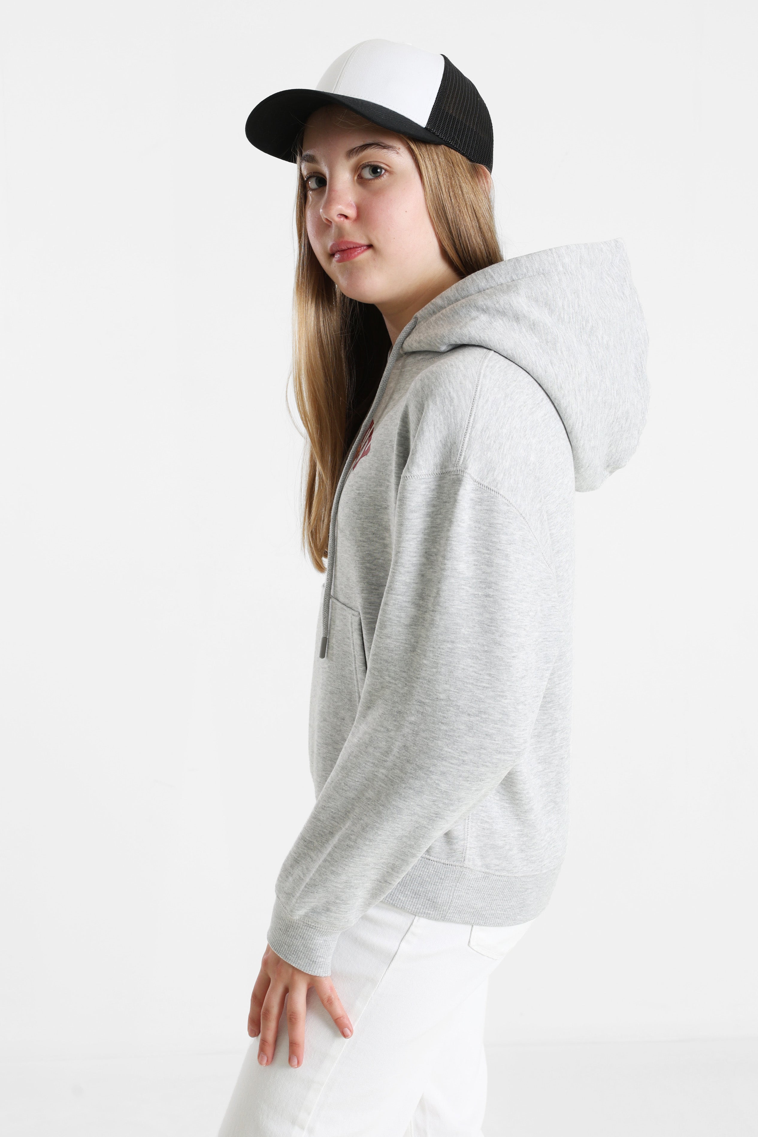 Kapuzensweatshirt - Grau meliert