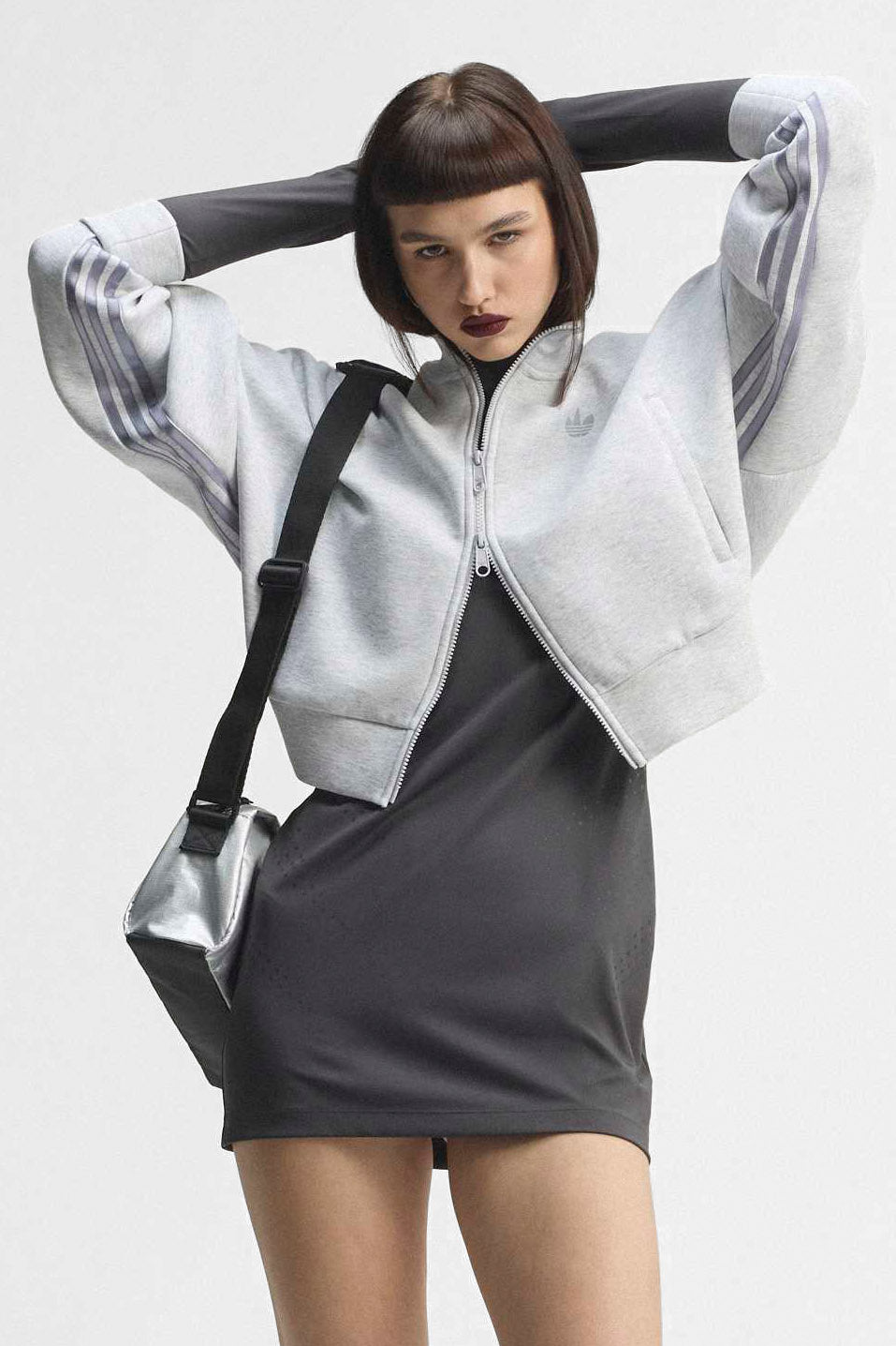 Spacer Sweatjacke - Light Grey Heather