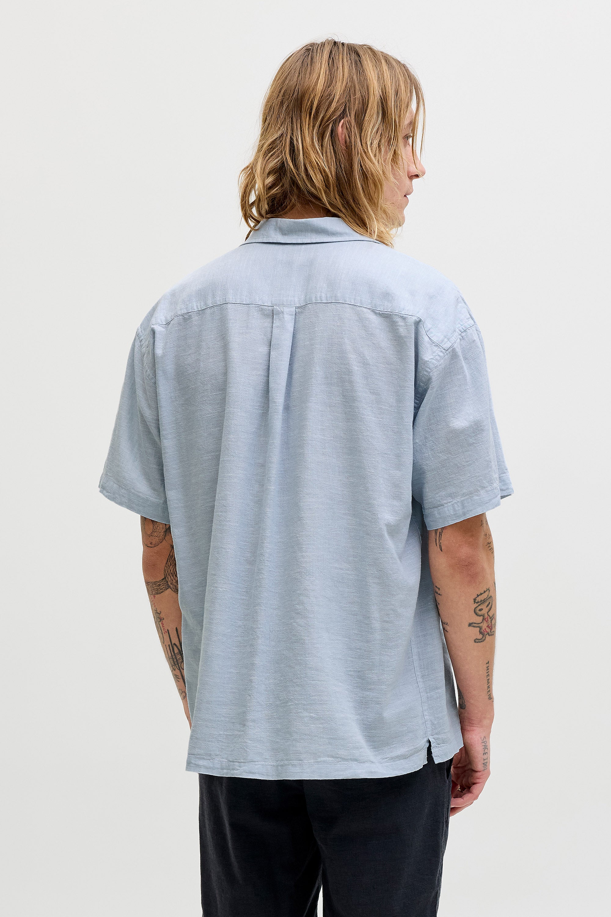 JJESUMMER chemise en lin - Celestial Blue