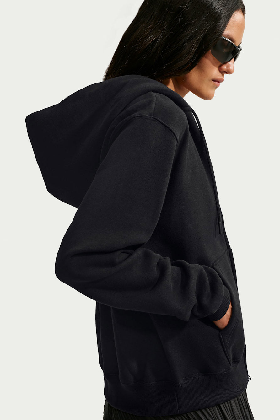 Sweat zippé à capuchon - Black