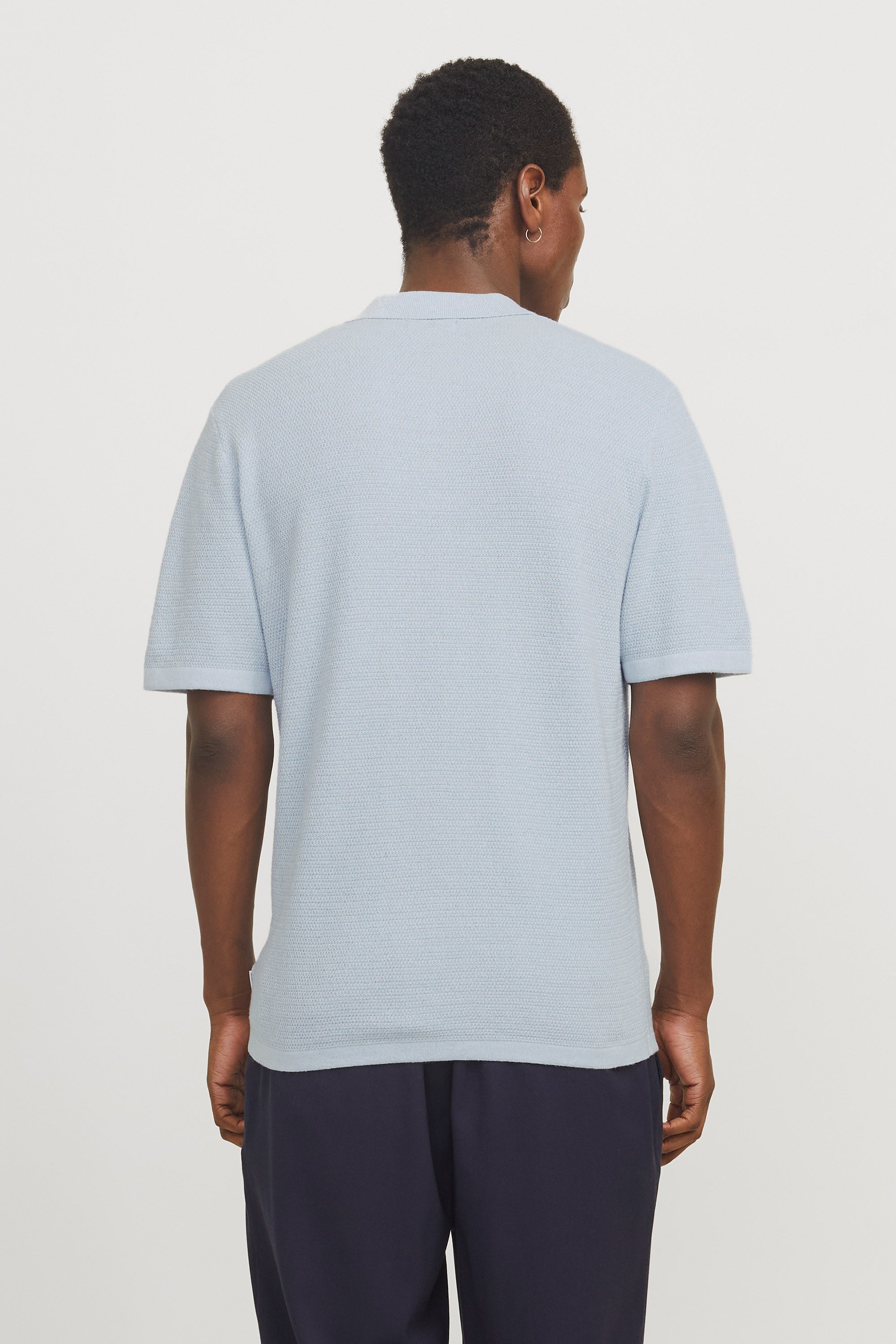 JJEGEORGE polo en tricot - Chambray Blue