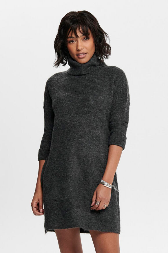 Mini-robe en tricot Jana - Dark Grey Melange