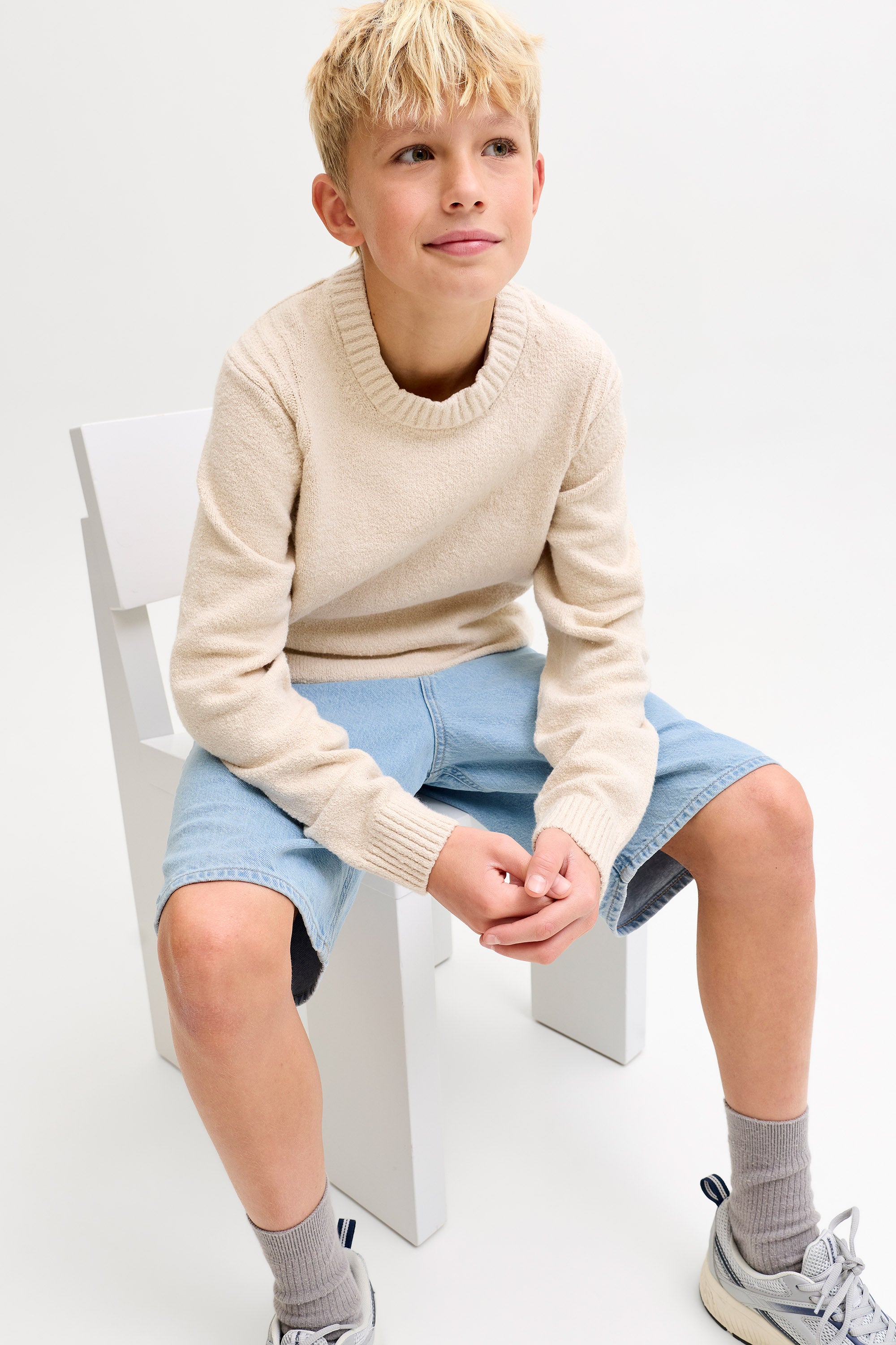 JJIALEX shorts in denim fit baggy - Blue Denim