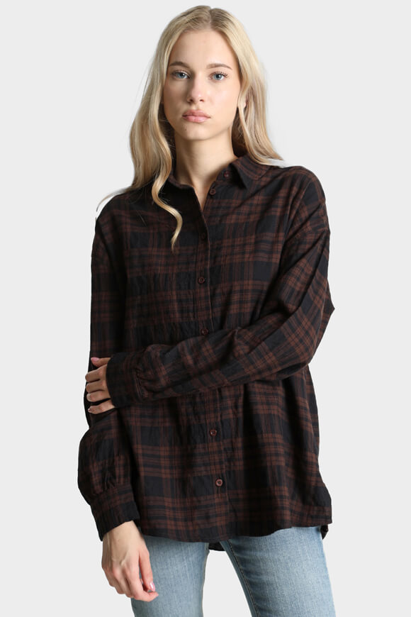 Chemise oversize - Marron + Noir