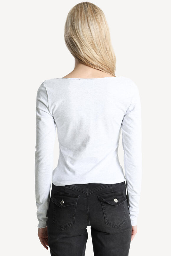 Camicia a maniche lunghe Crop - grigio chiaro